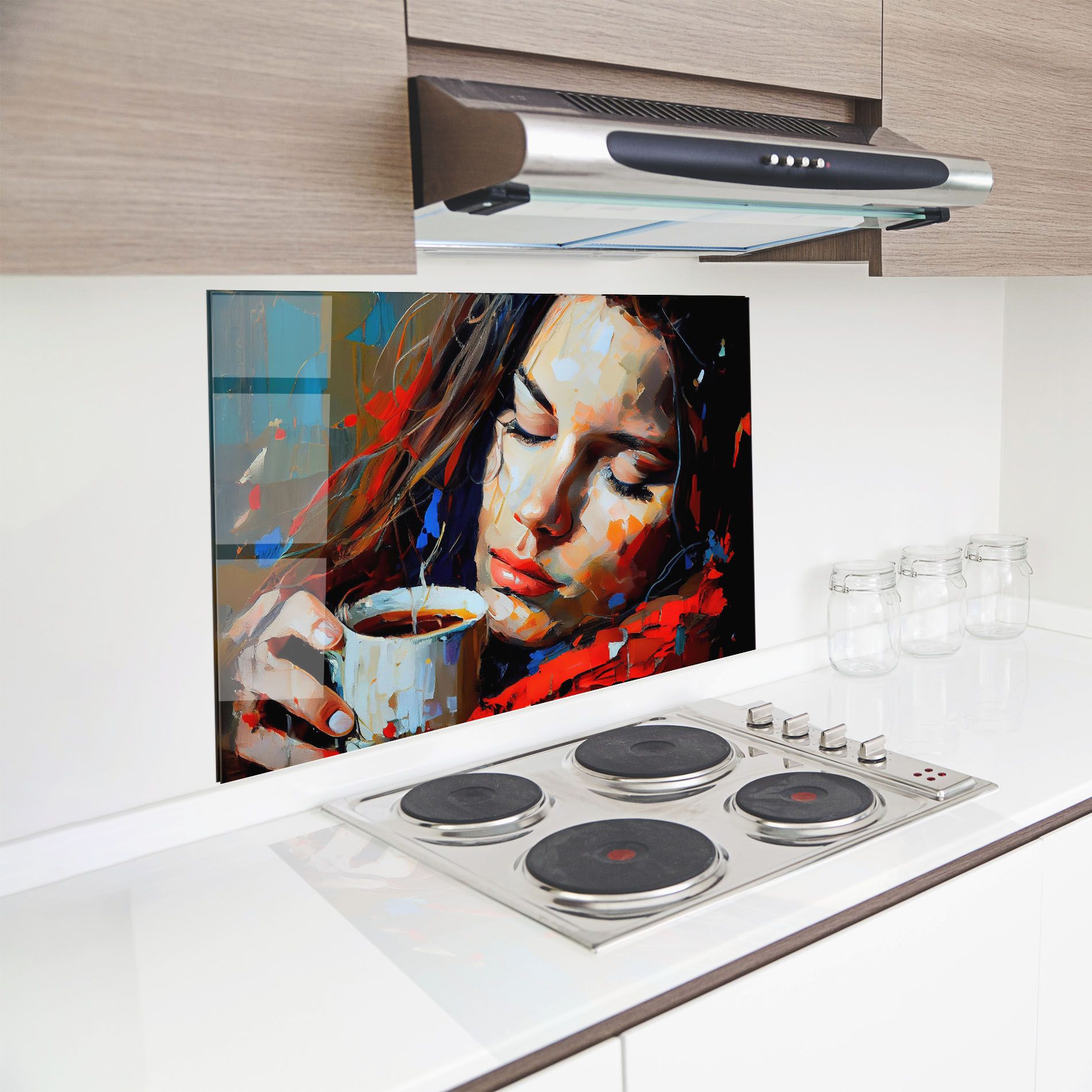 Abstract Woman Coffee mockup 8