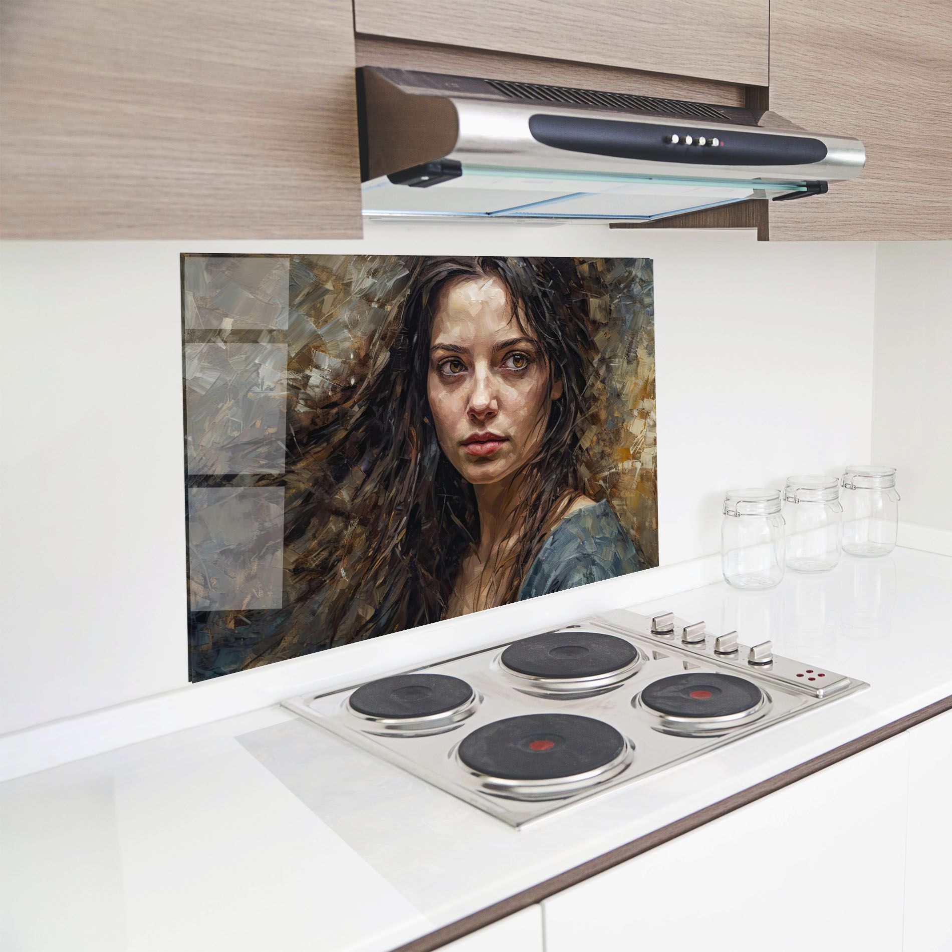 Darkhaired Woman Portrait mockup 8