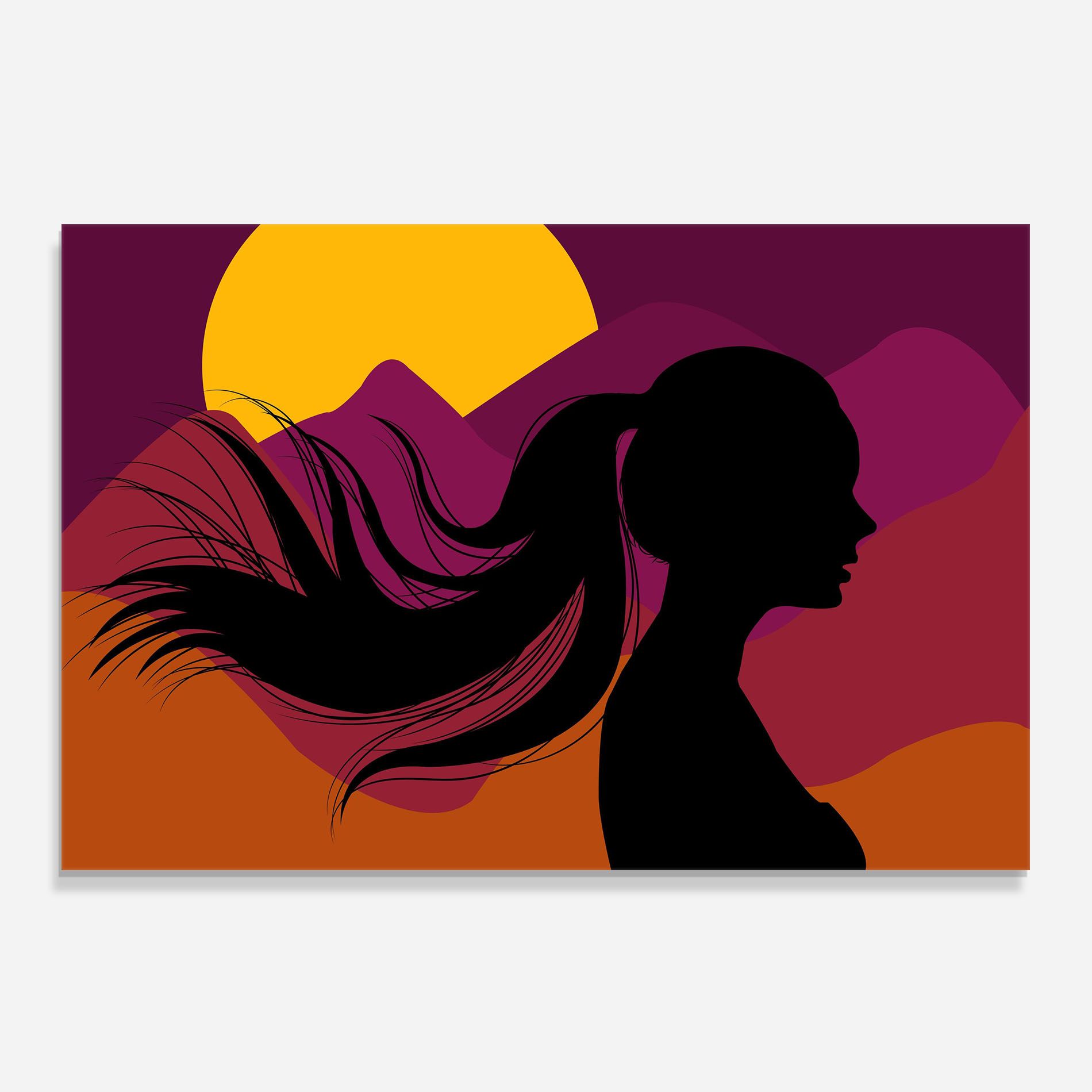 Long Hair Silhouette mockup 0