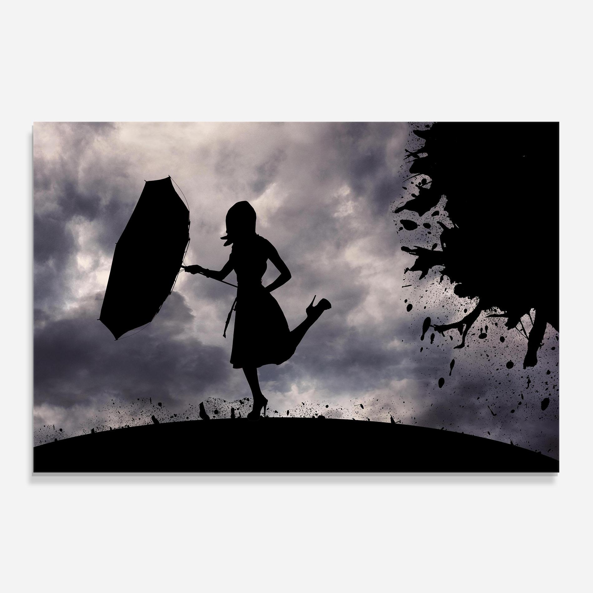 Küchenrückwand Glas Stormy Day mockup 0