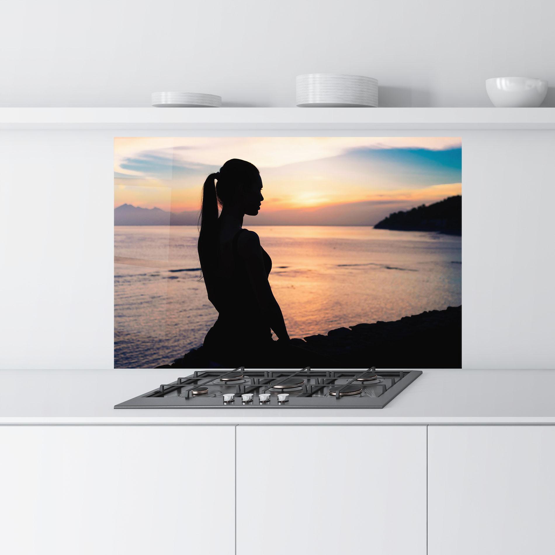 Küchenrückwand Glas Beach Pretty View mockup 9