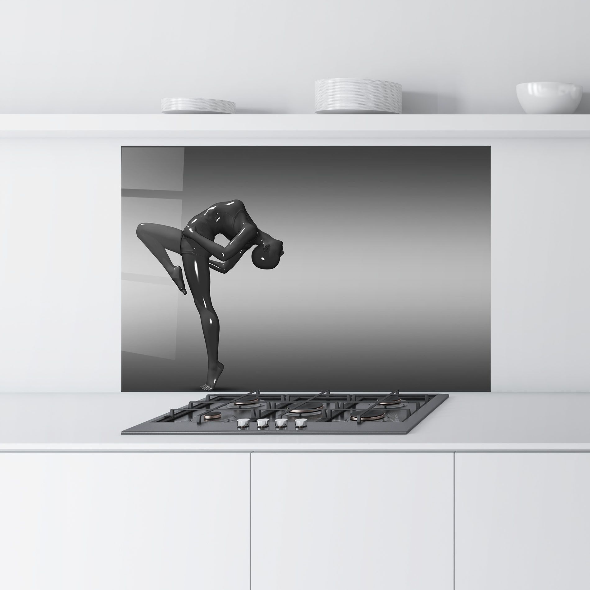 Black Glossy Female Dancer mockup 9