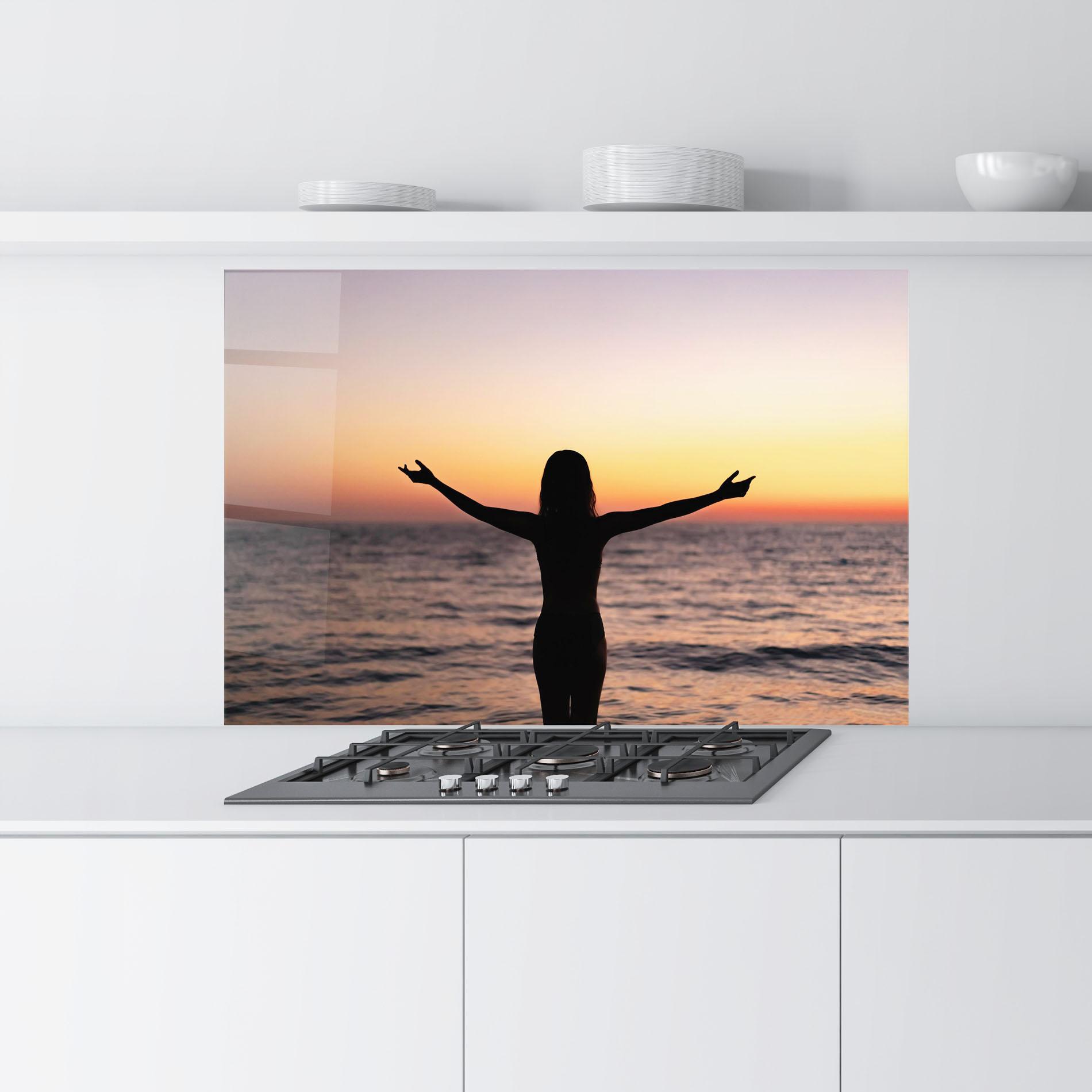 Küchenrückwand Glas Feeling Freedom mockup 9