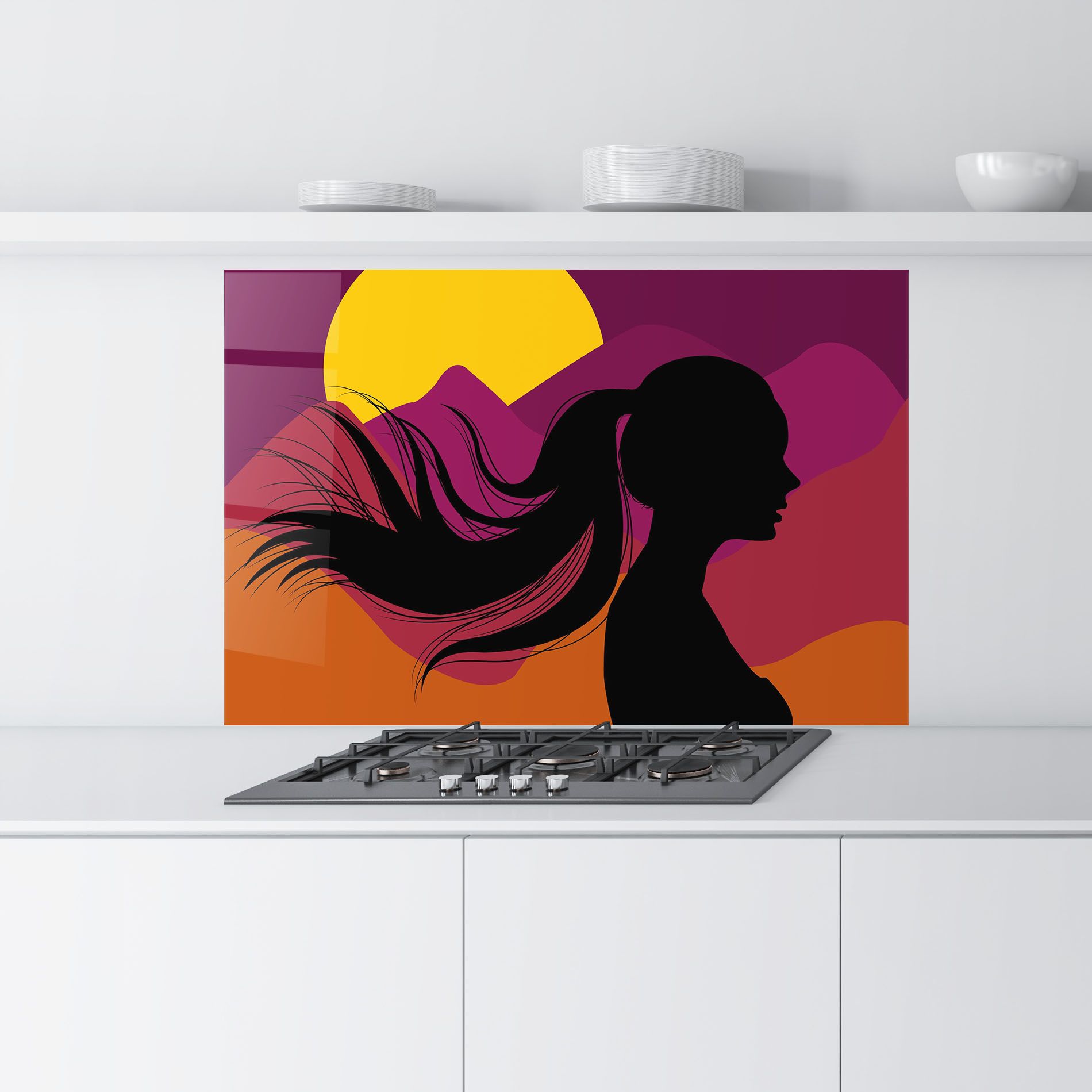 Long Hair Silhouette mockup 9