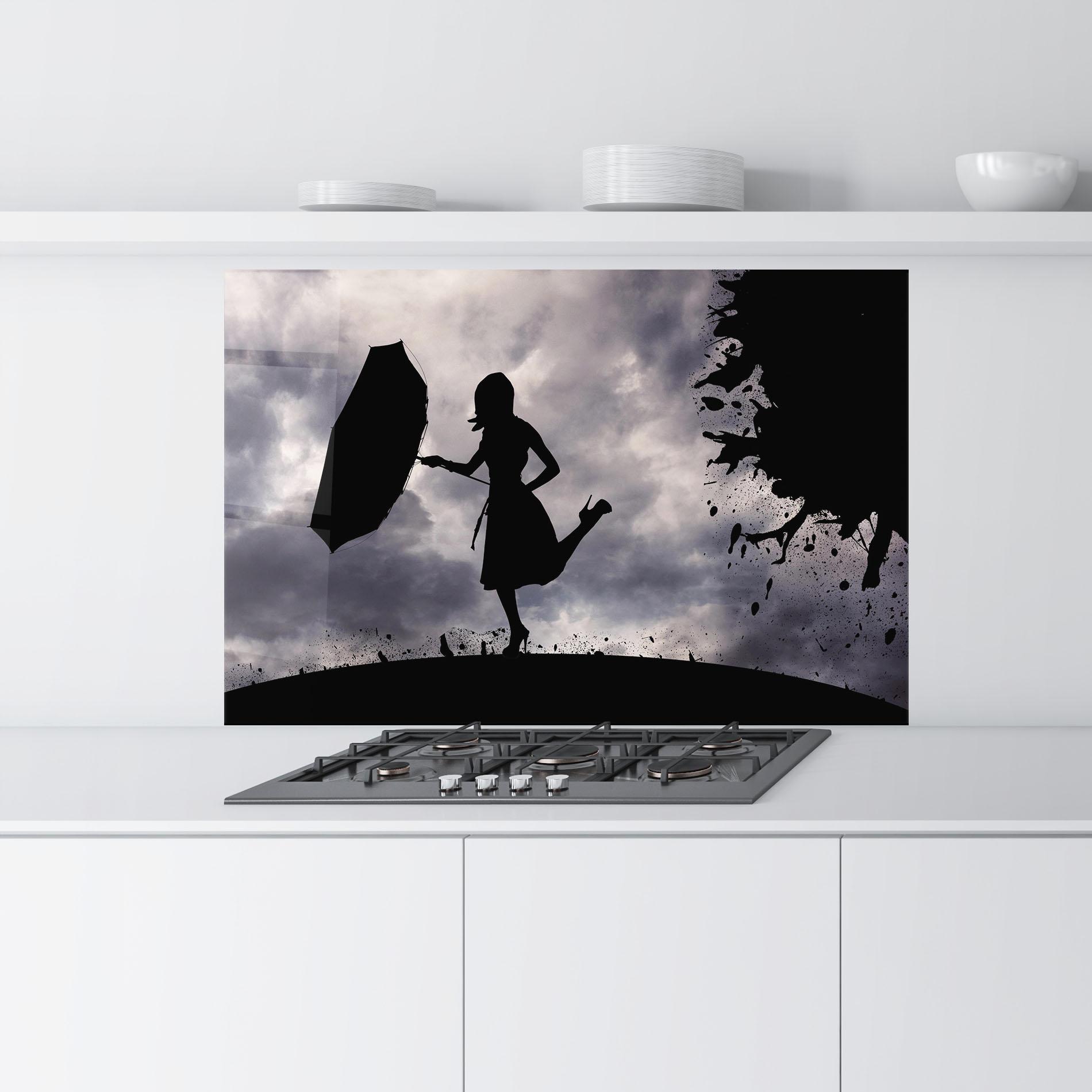 Küchenrückwand Glas Stormy Day mockup 9