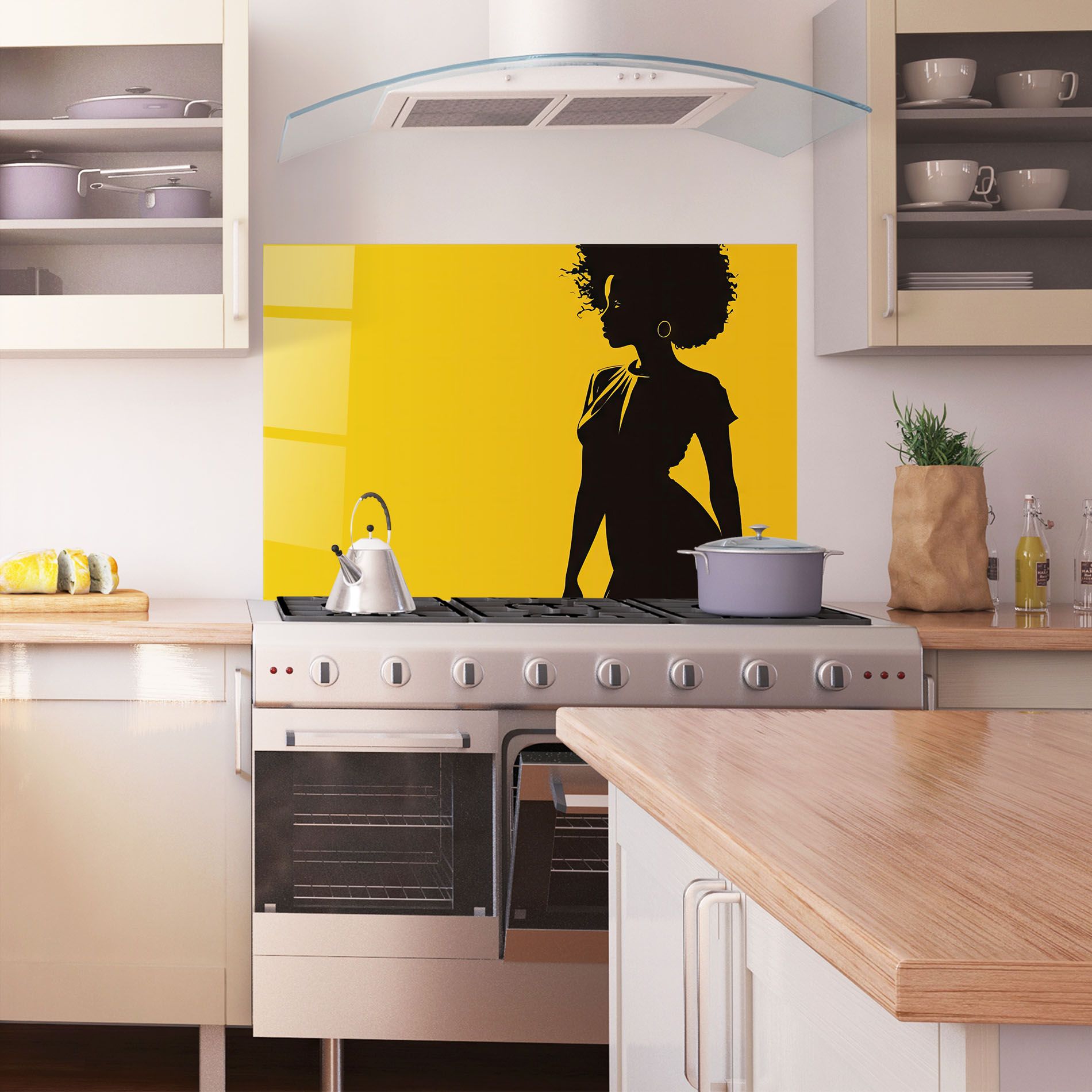 Afro Woman Shilouette mockup 1