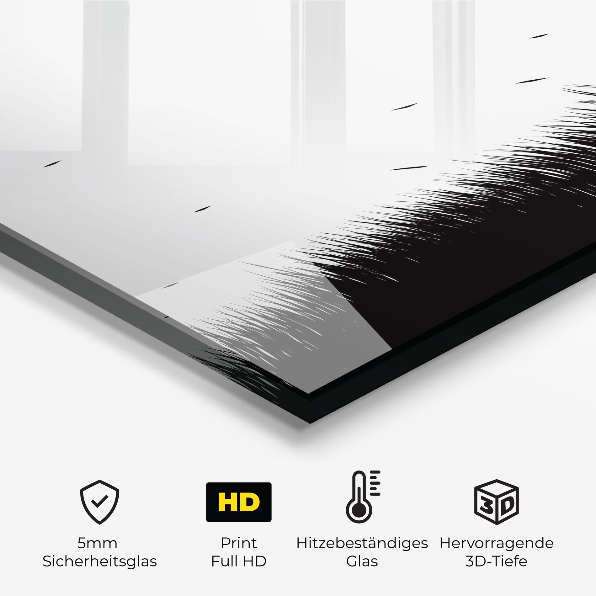 Küchenrückwand Glas Umbrella Girl mockup 2