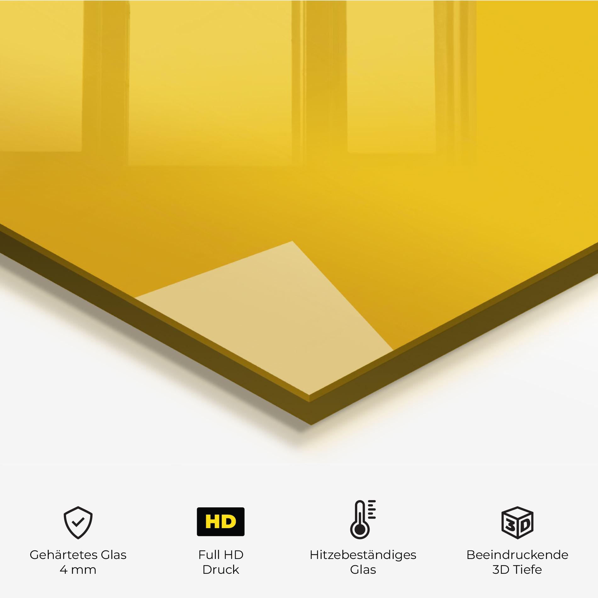 Küchenrückwand Glas Afro Woman Shilouette mockup 2