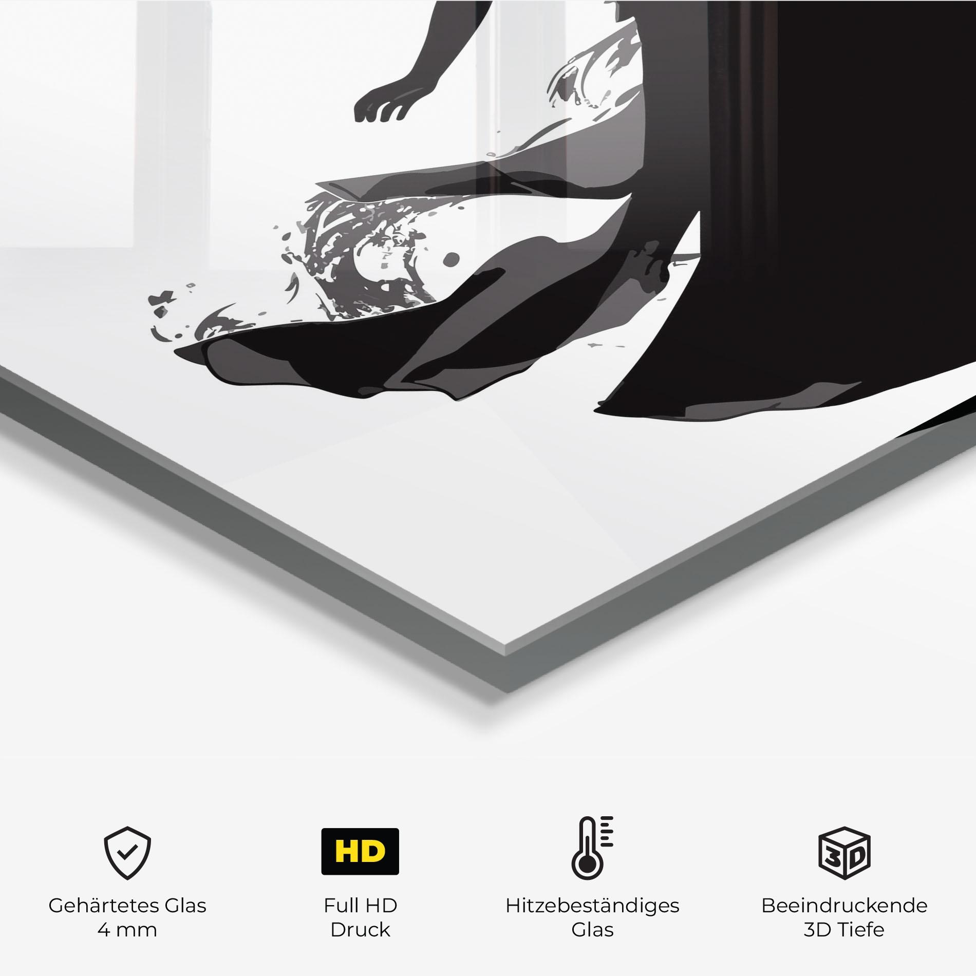 Küchenrückwand Glas Dress Jump mockup 2