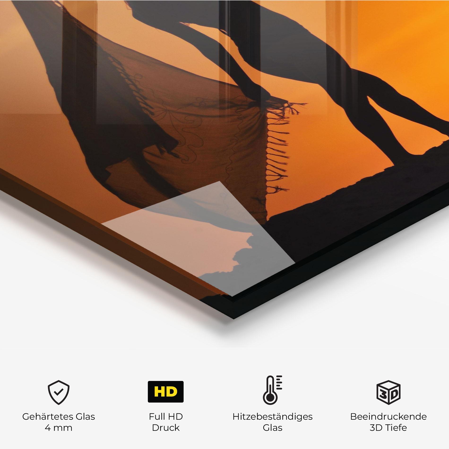 Küchenrückwand Glas Pareo Raised Sunset mockup 2