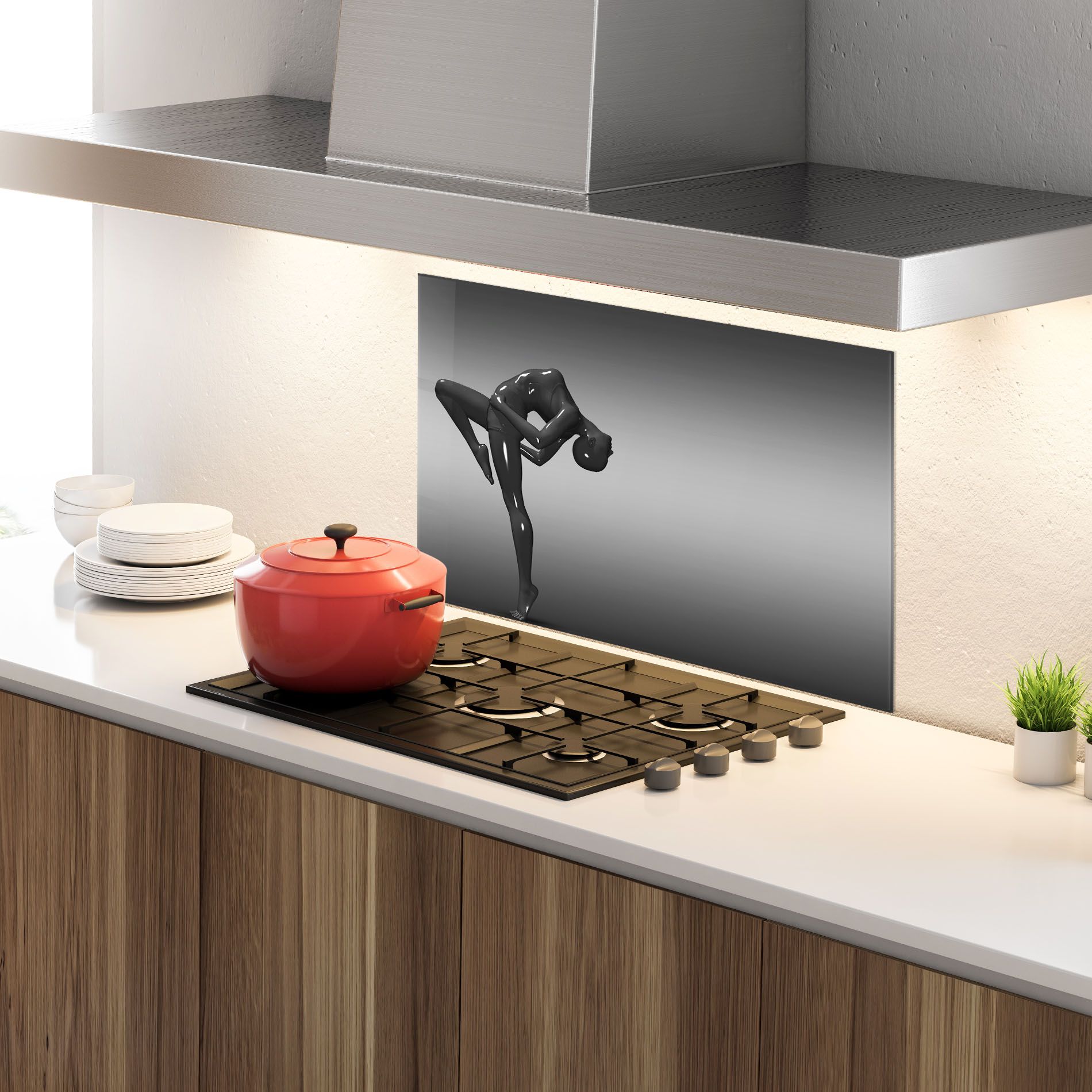 Black Glossy Female Dancer mockup 4