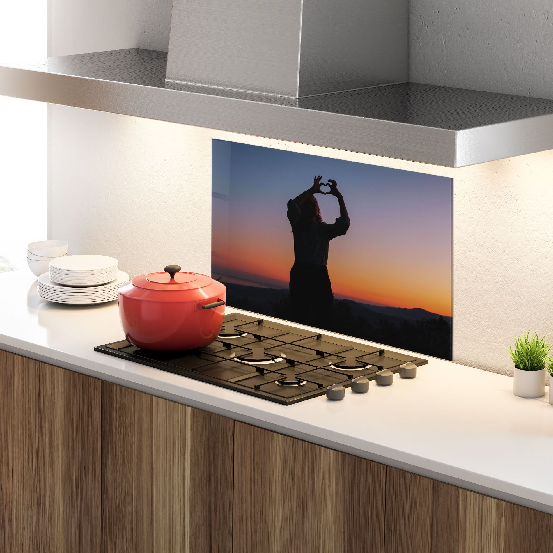 Sunset Heart Symbol mockup 4