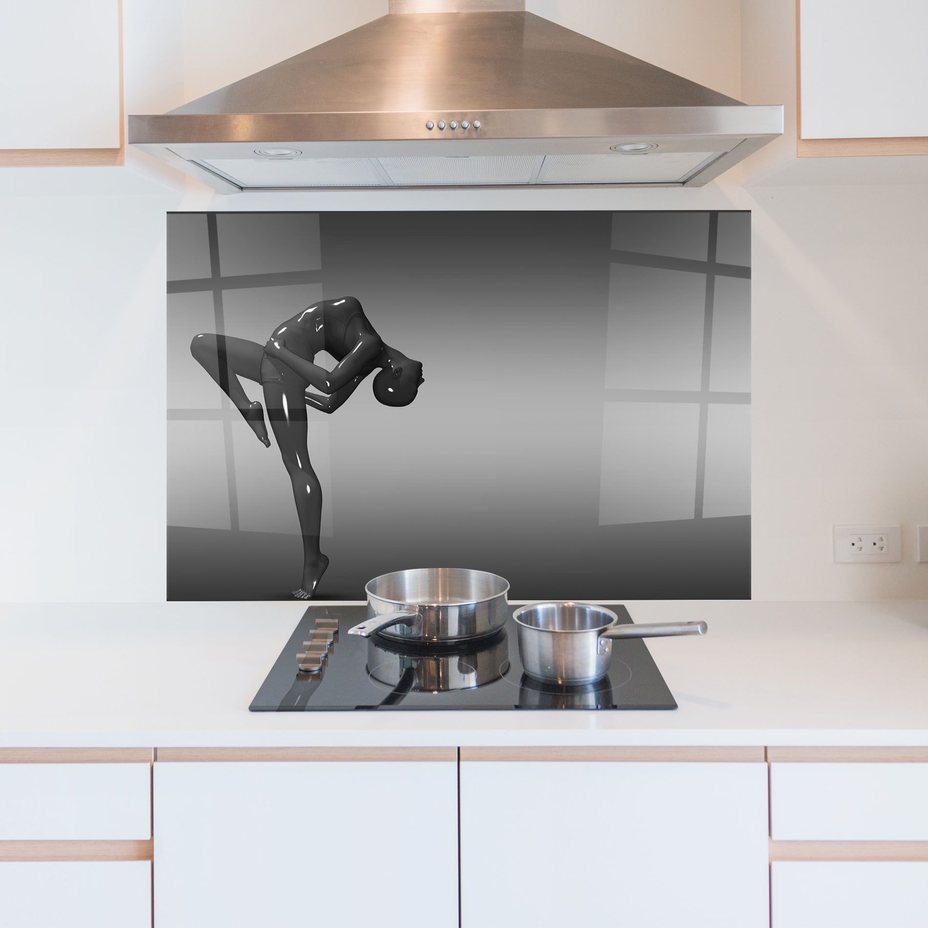 Black Glossy Female Dancer mockup 5