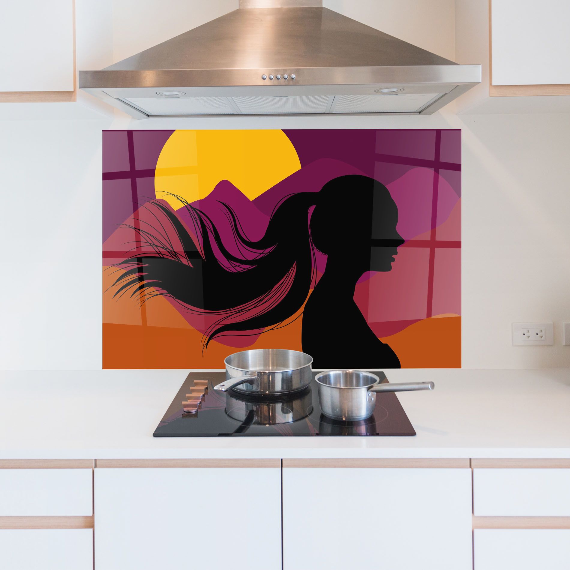 Long Hair Silhouette mockup 5