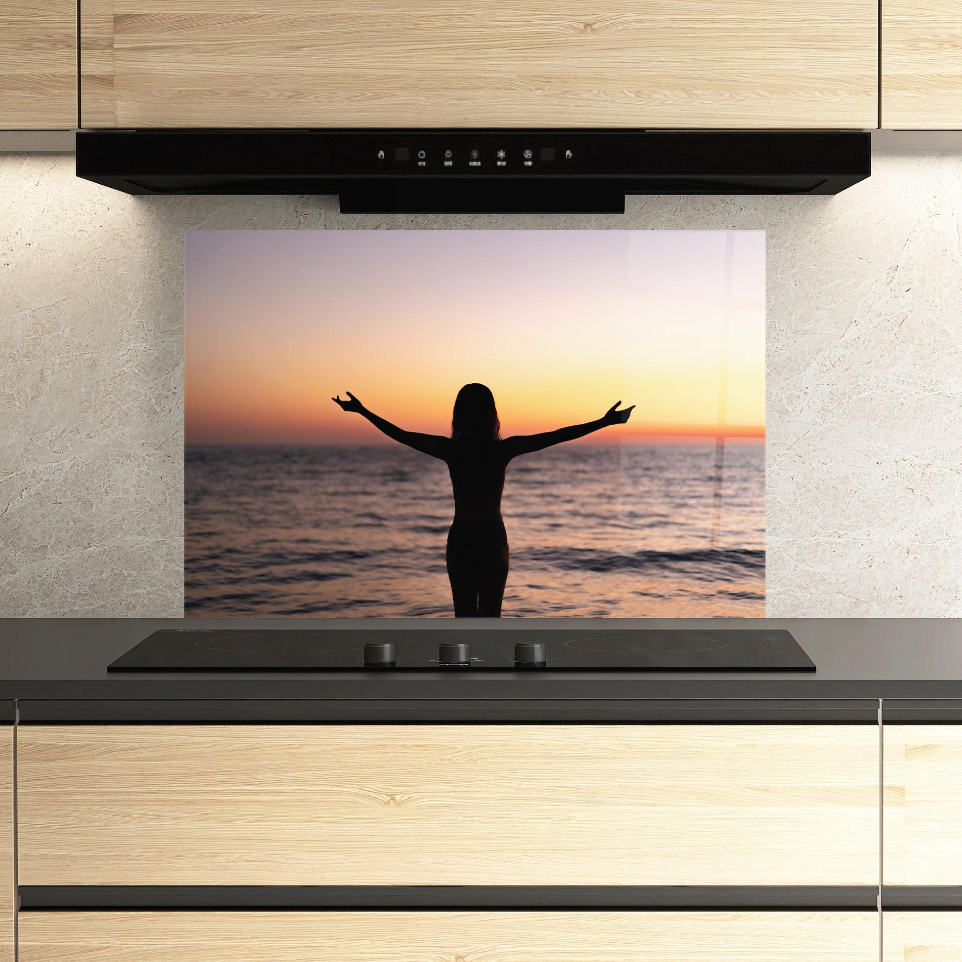 Küchenrückwand Glas Feeling Freedom mockup 3