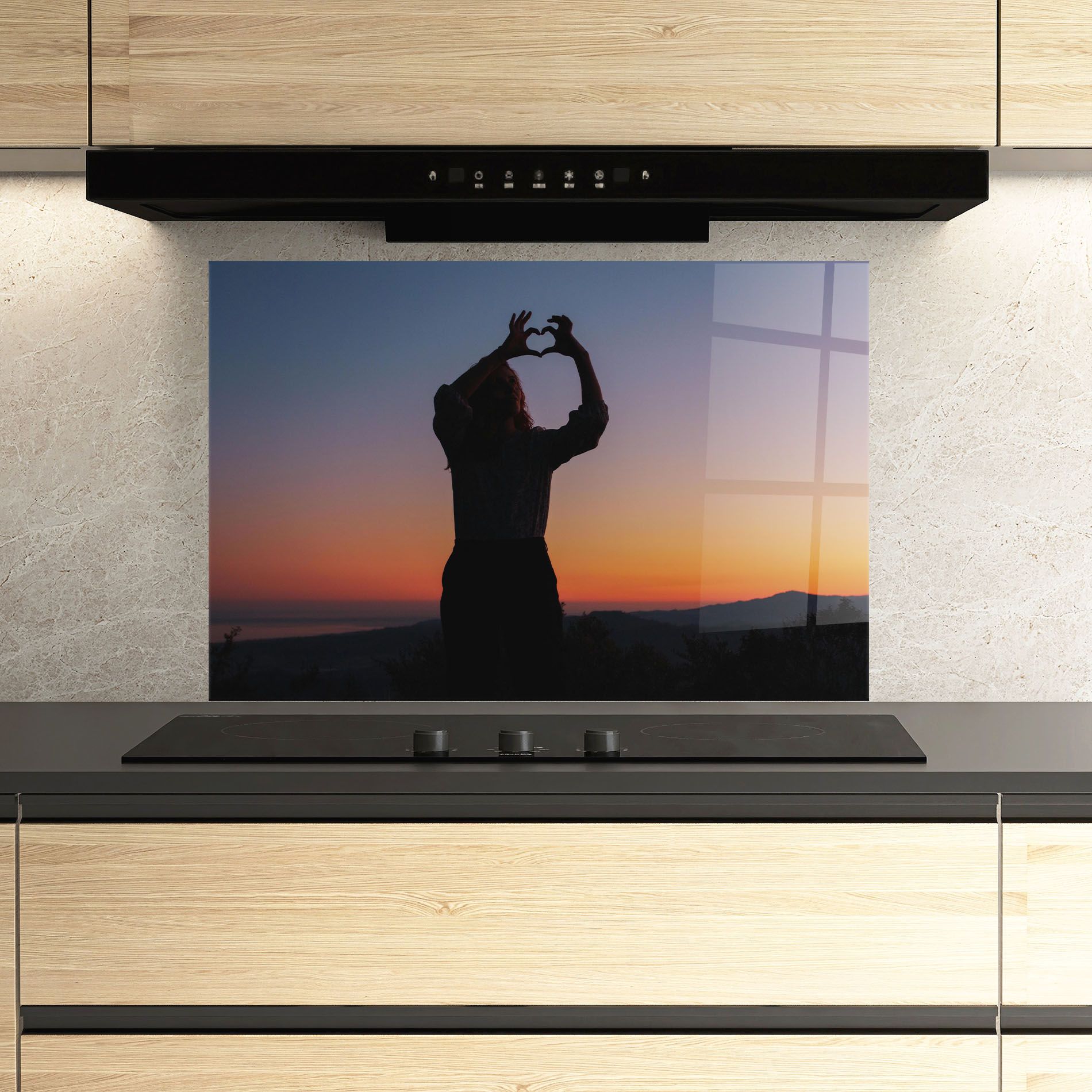 Sunset Heart Symbol mockup 3