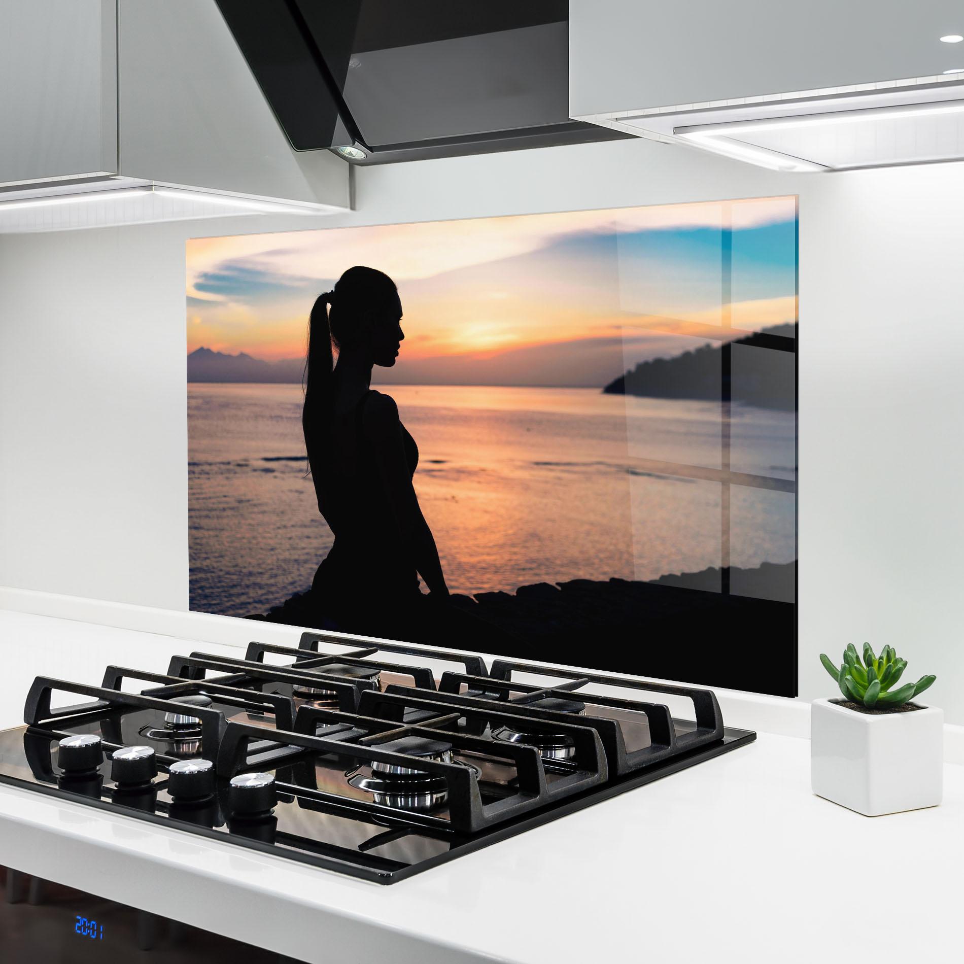 Küchenrückwand Glas Beach Pretty View mockup 6