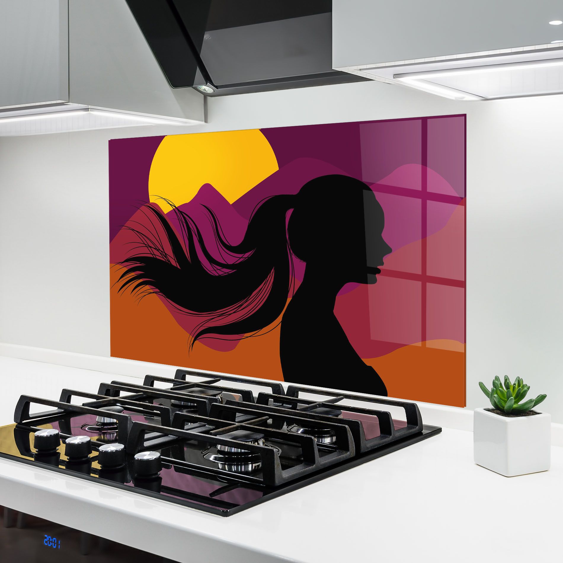 Long Hair Silhouette mockup 6