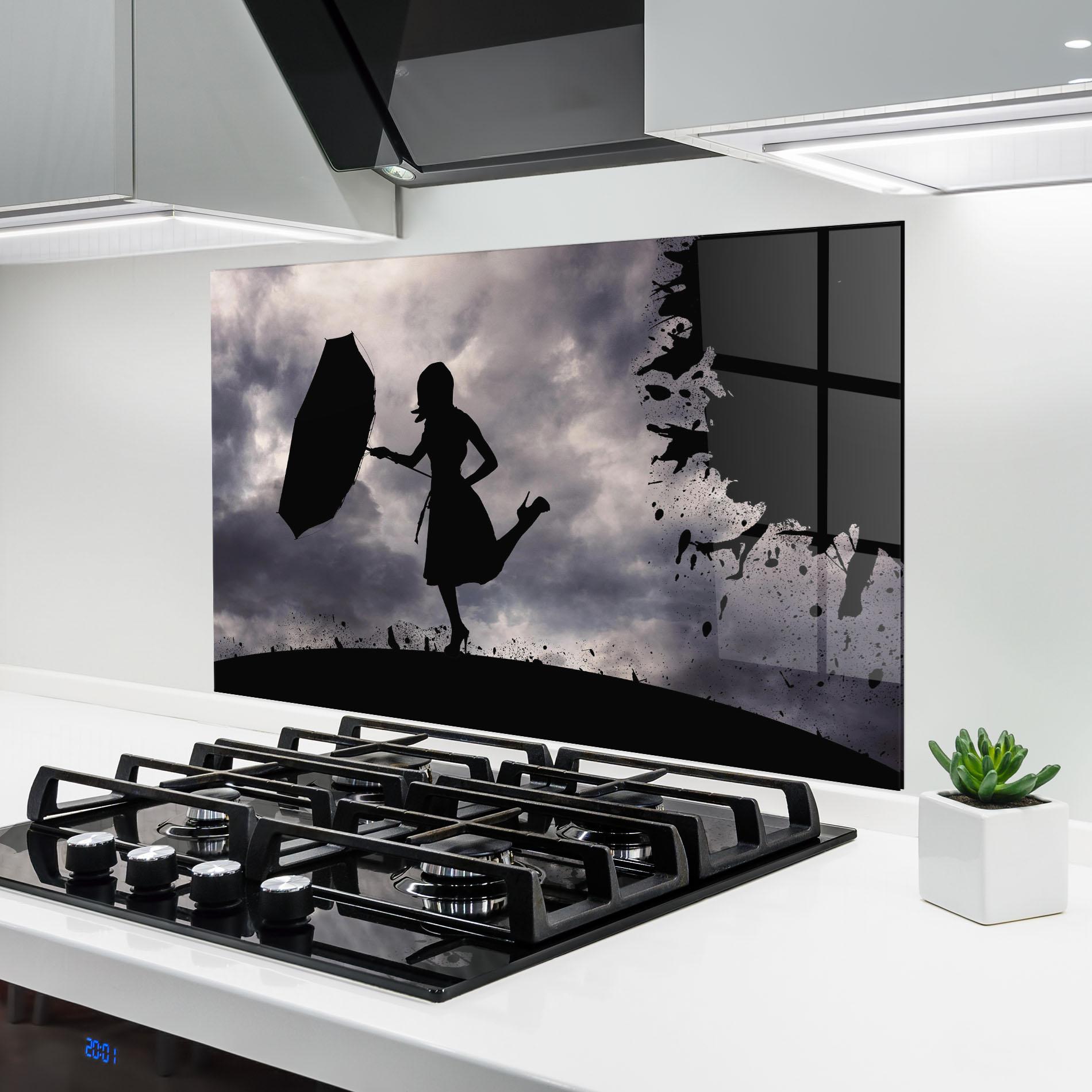 Küchenrückwand Glas Stormy Day mockup 6