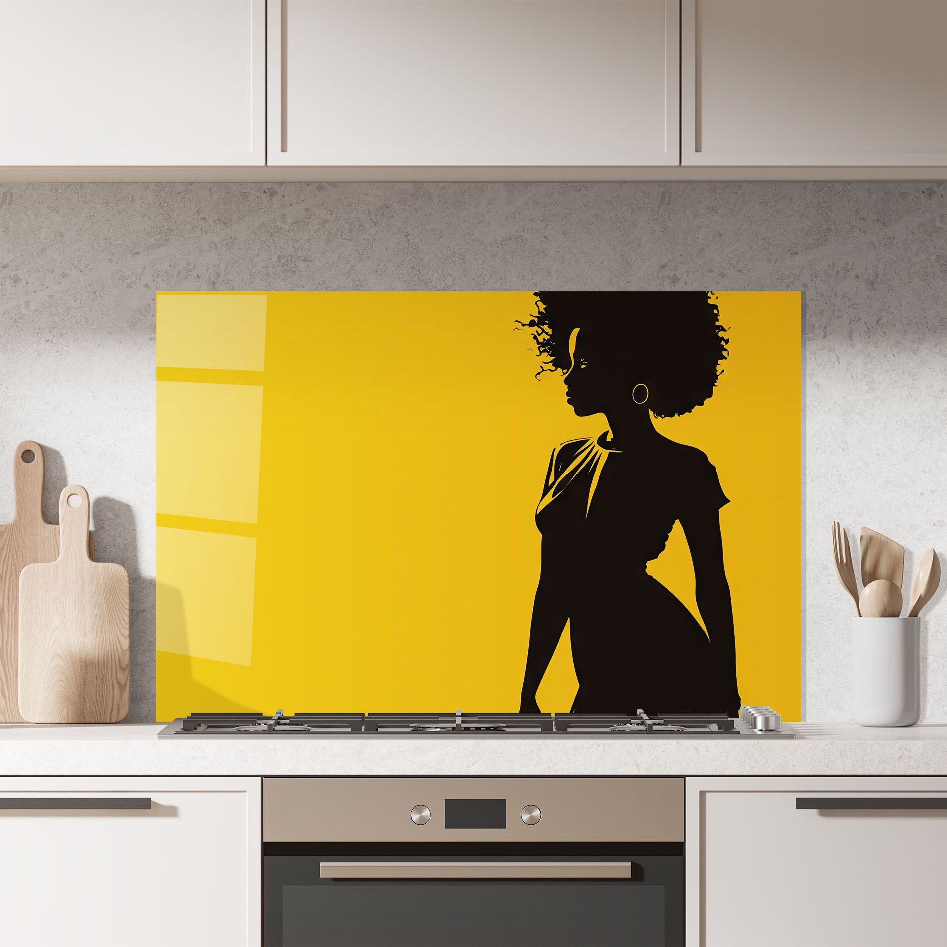 Afro Woman Shilouette mockup 7