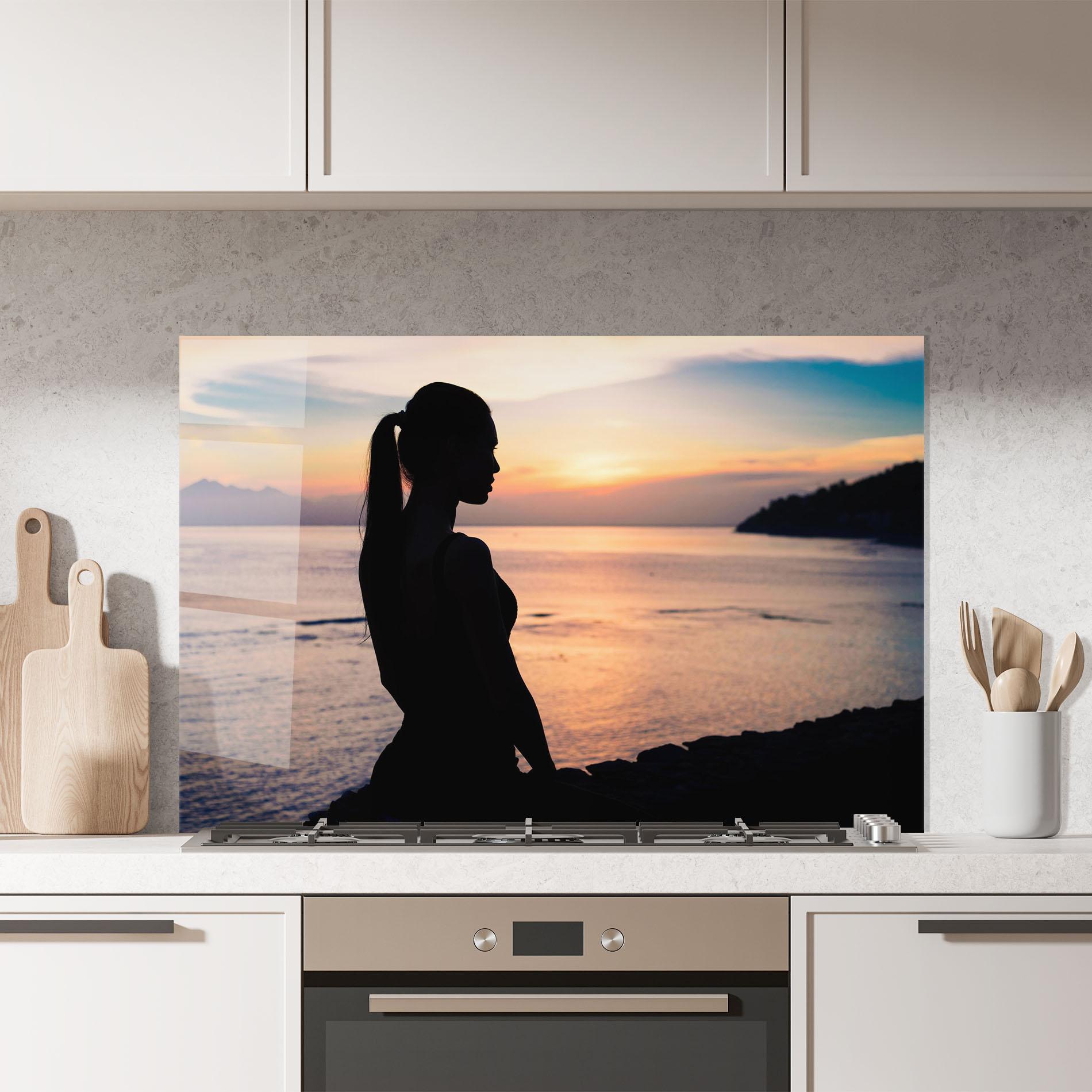 Küchenrückwand Glas Beach Pretty View mockup 7