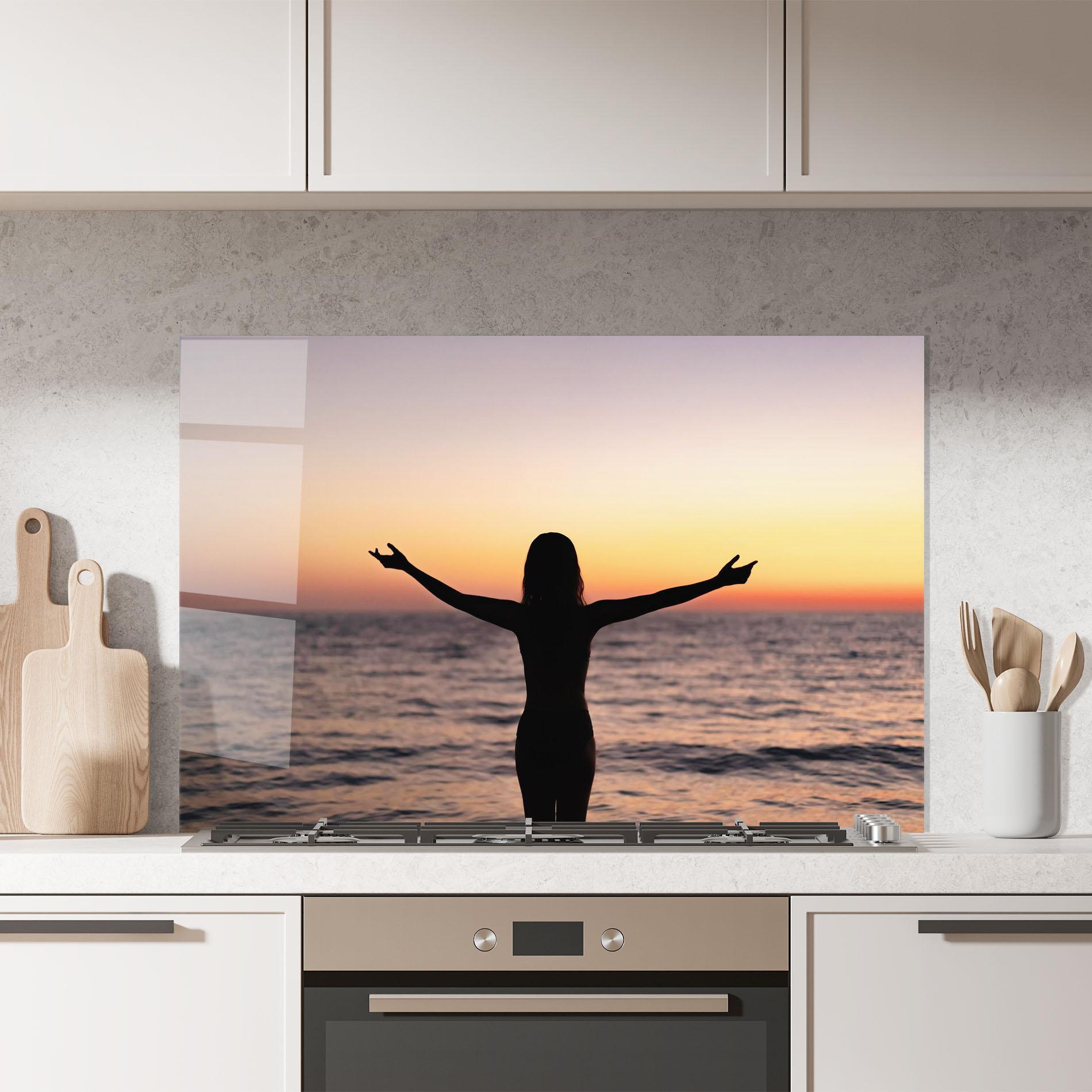 Küchenrückwand Glas Feeling Freedom mockup 7