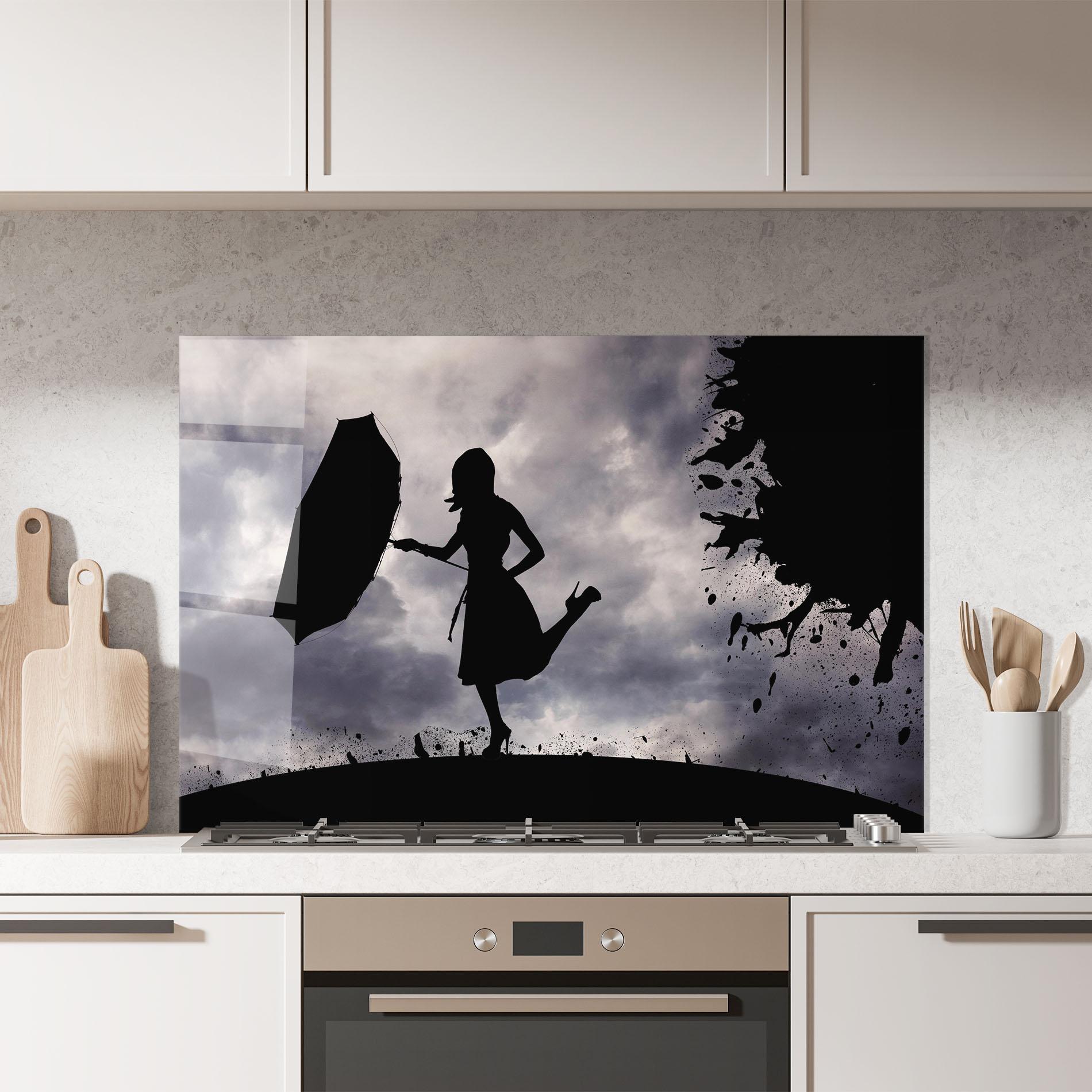 Küchenrückwand Glas Stormy Day mockup 7