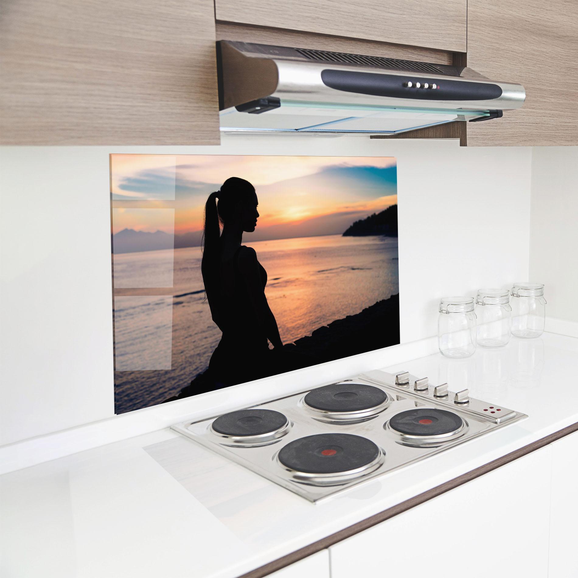 Küchenrückwand Glas Beach Pretty View mockup 8