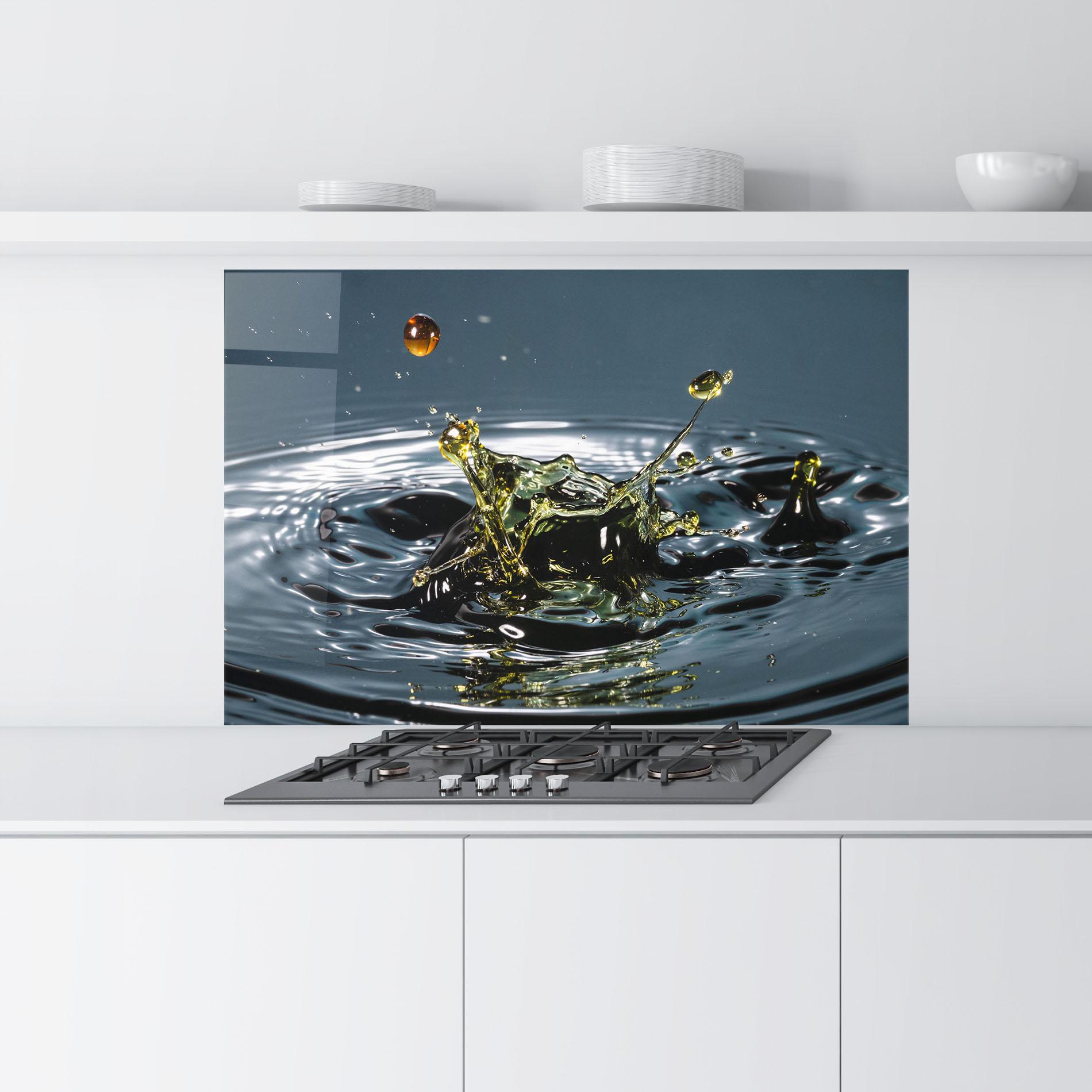 Küchenrückwand Glas Beautiful Life Water mockup 9