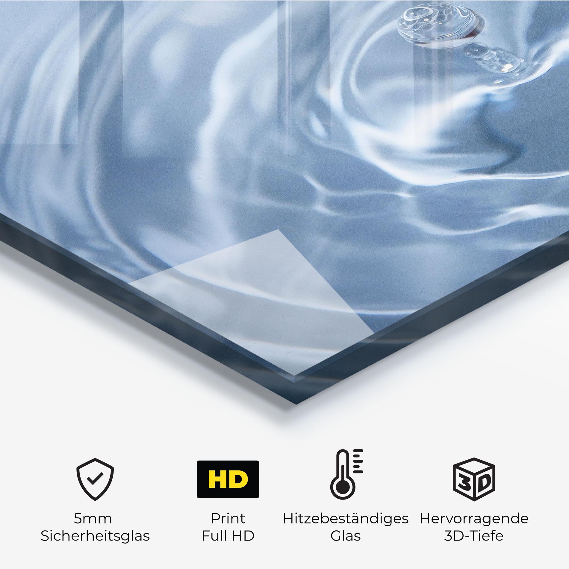 Küchenrückwand Glas Clean Water mockup 2