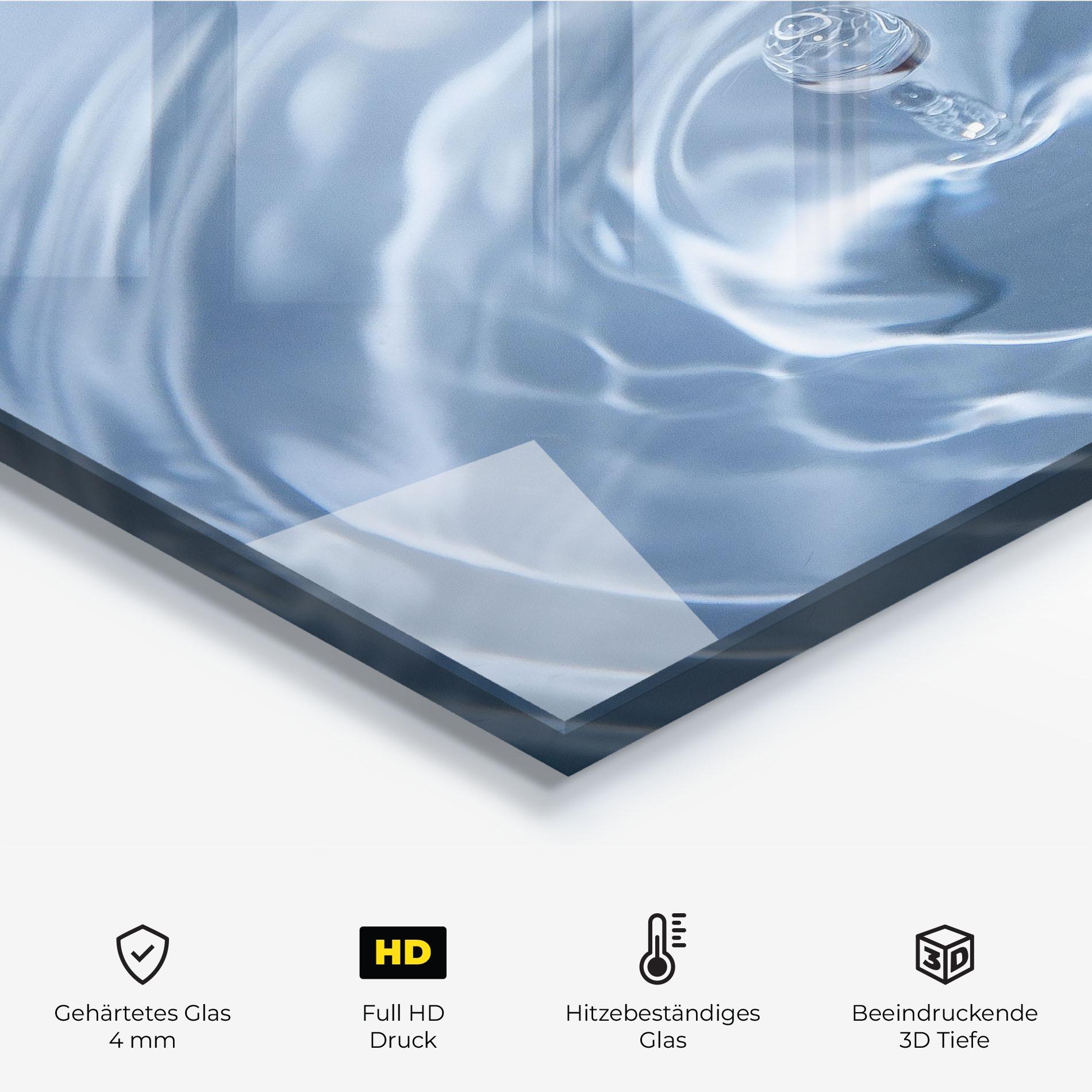 Küchenrückwand Glas Clean Water mockup 2