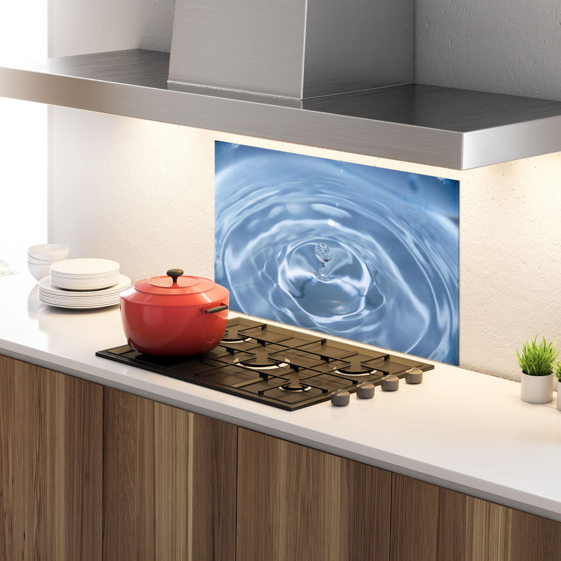 Küchenrückwand Glas Clean Water mockup 4