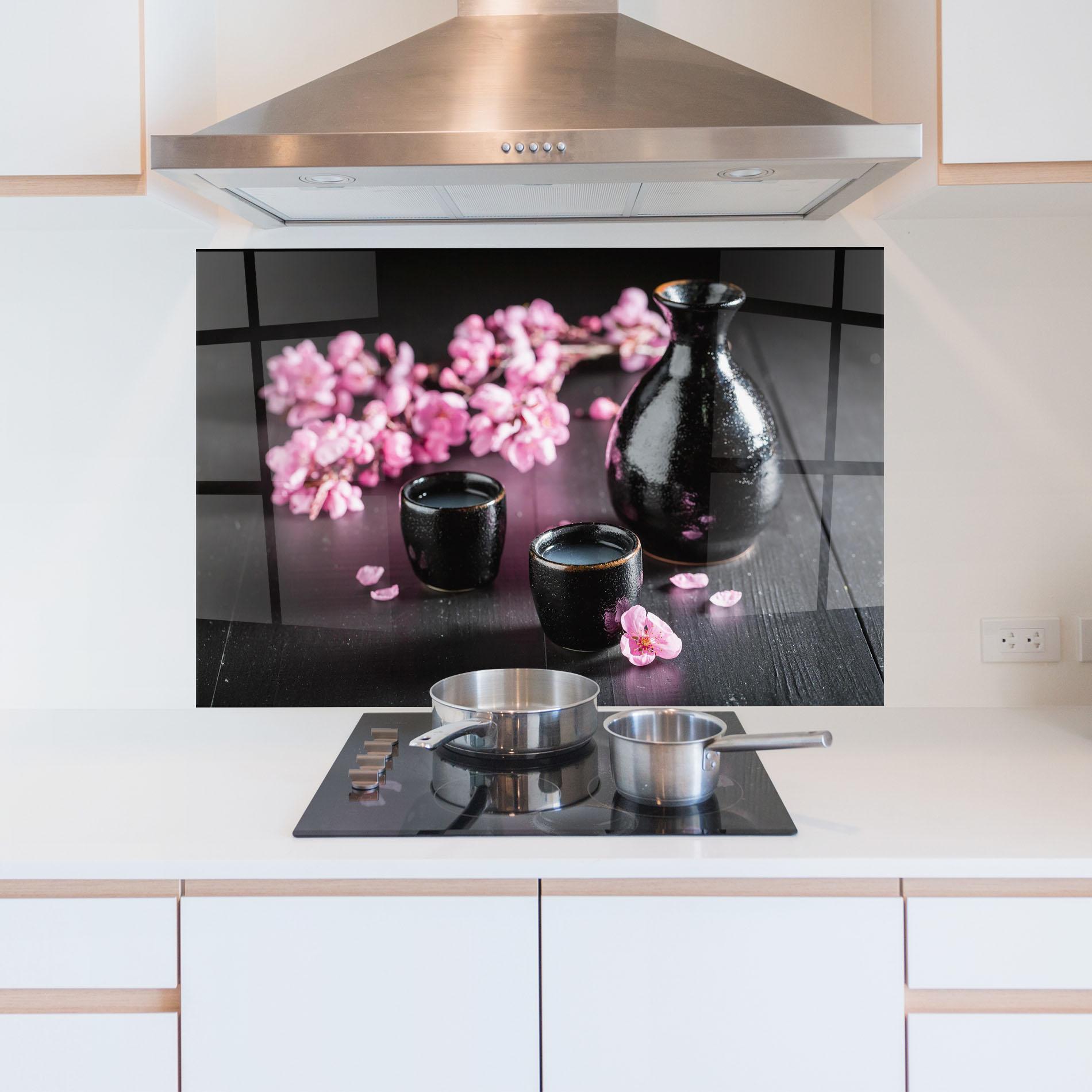 Küchenrückwand Glas Pink Drink Cup mockup 5