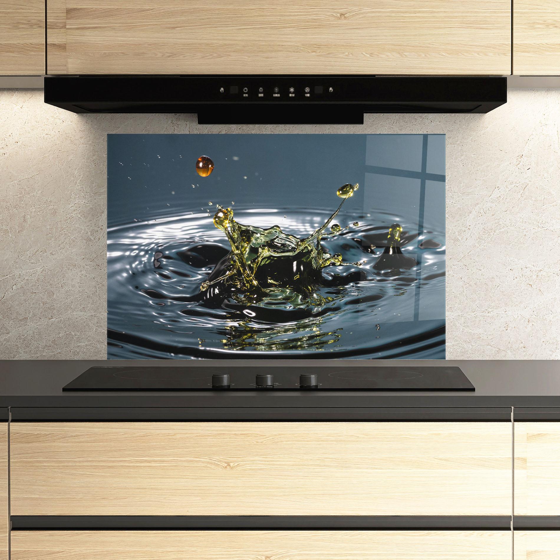 Küchenrückwand Glas Beautiful Life Water mockup 3