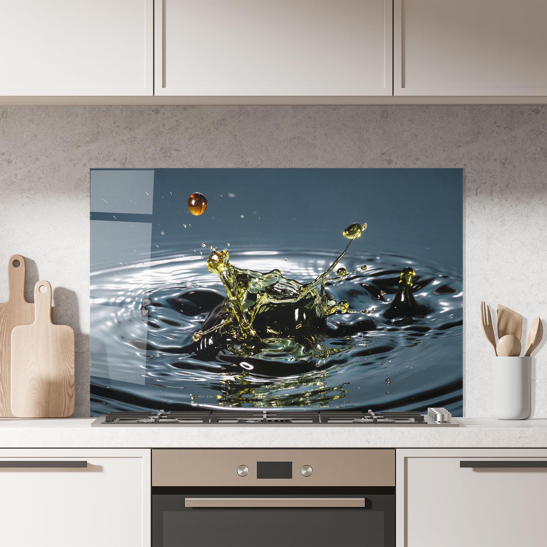 Küchenrückwand Glas Beautiful Life Water mockup 7