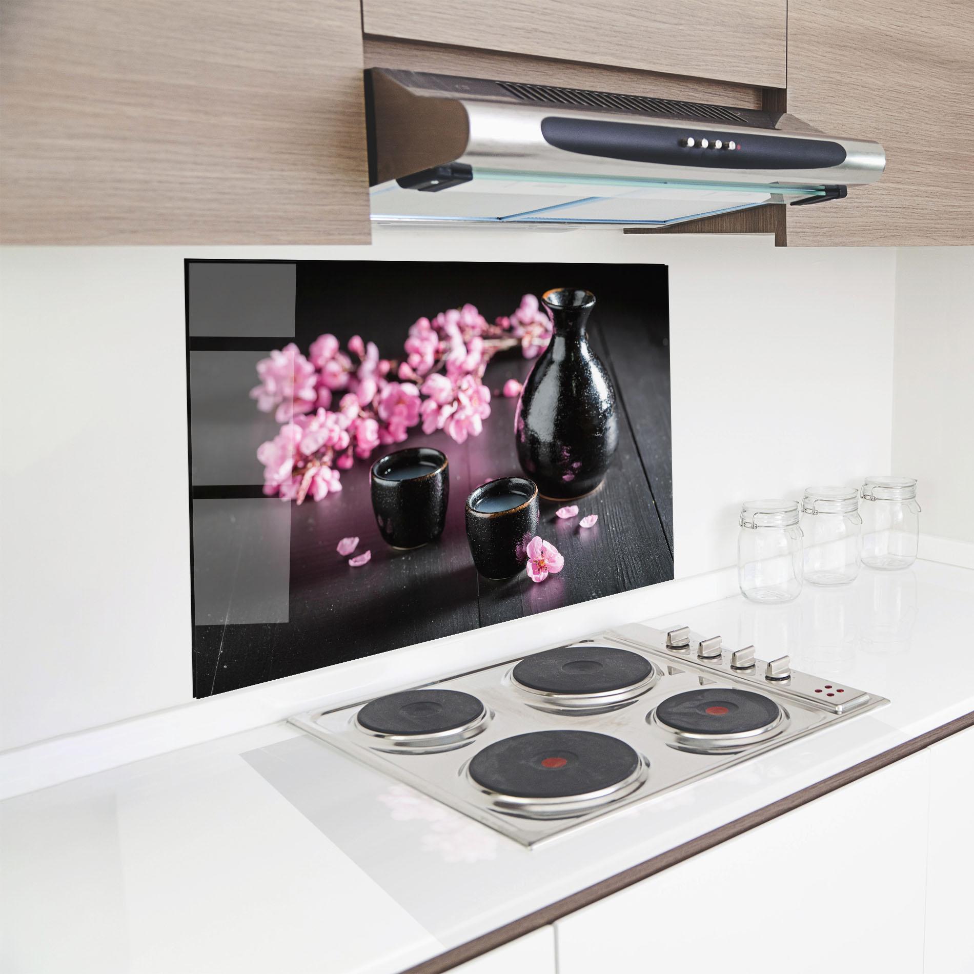 Küchenrückwand Glas Pink Drink Cup mockup 8