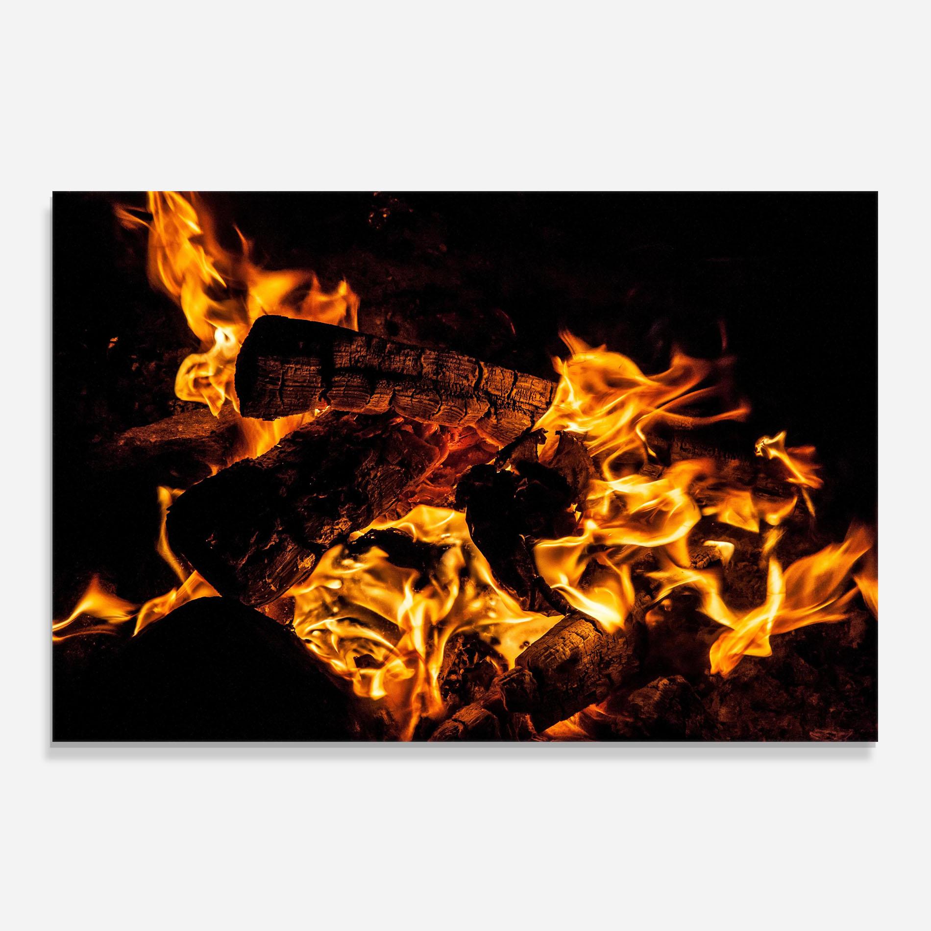 Küchenrückwand Glas Incandescent Heat mockup 0