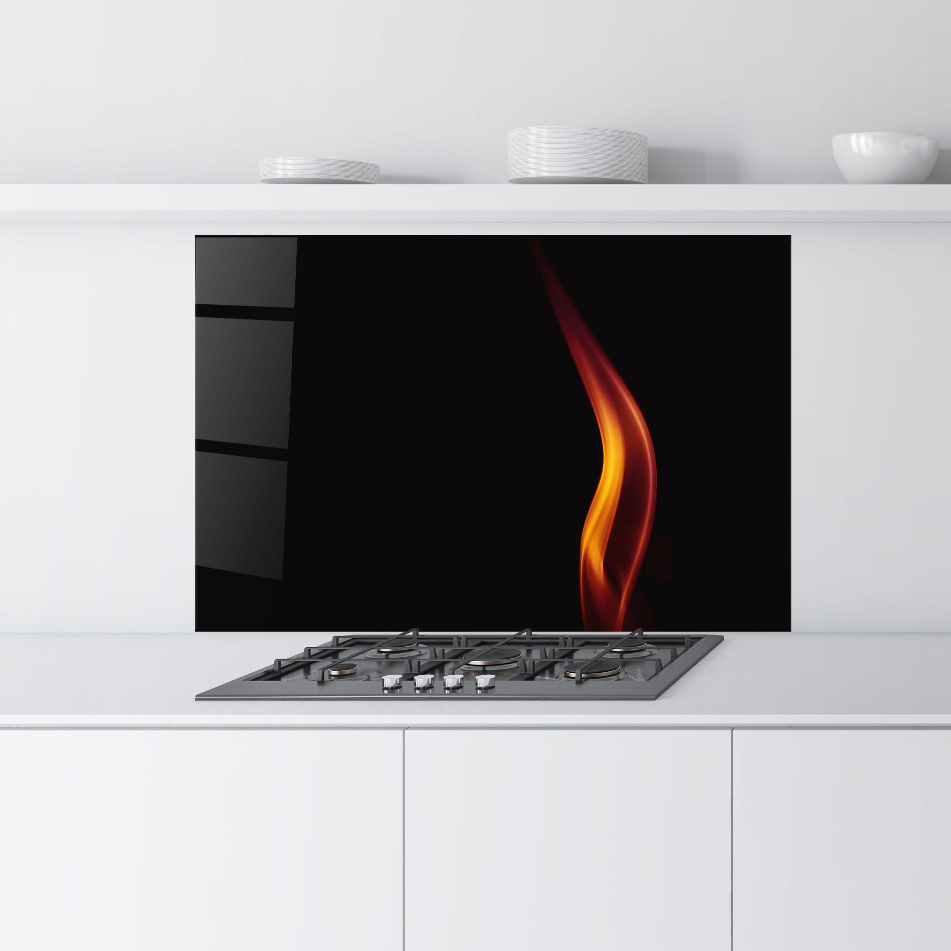 Küchenrückwand Glas Flame Relax mockup 9