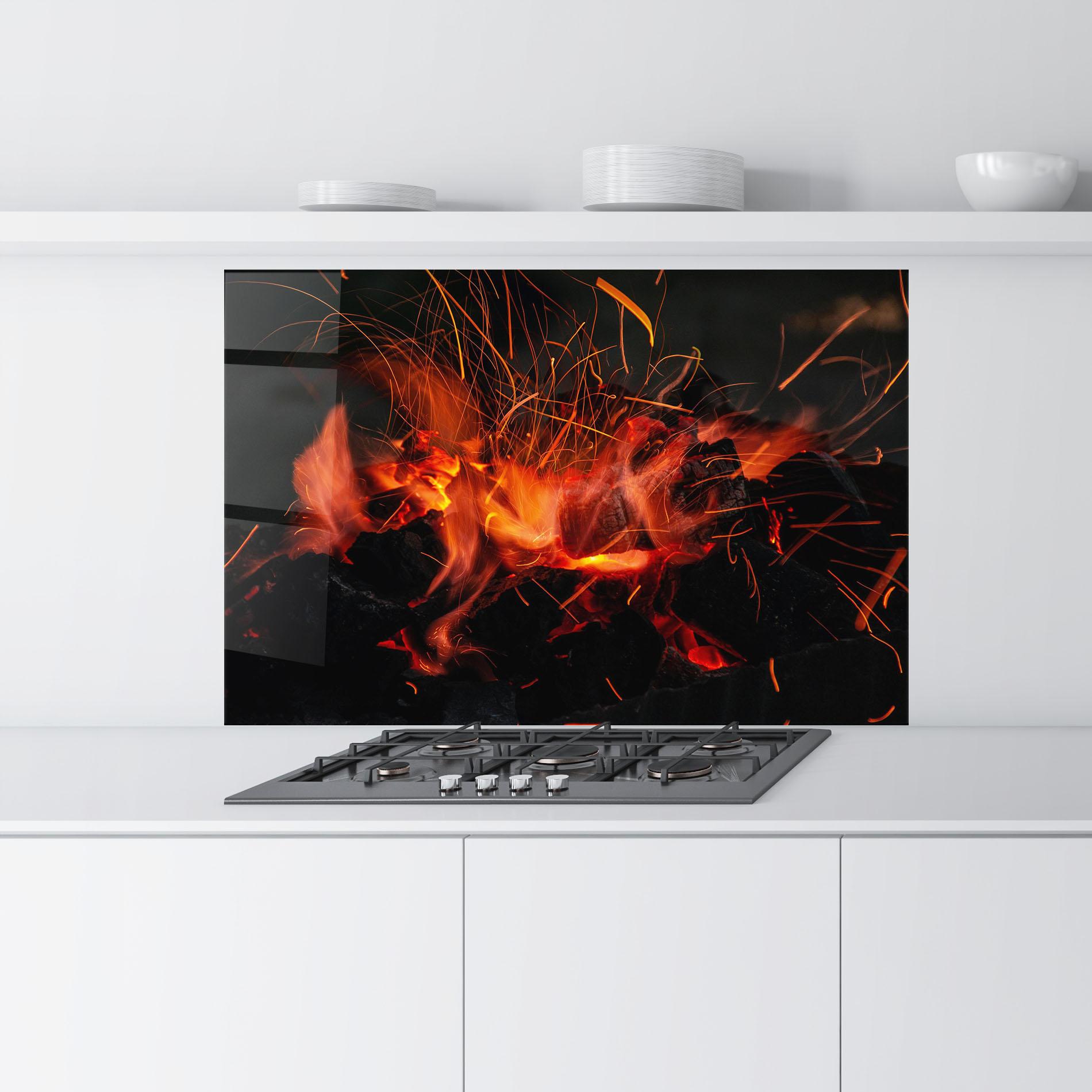 Küchenrückwand Glas Glow Fusion mockup 9