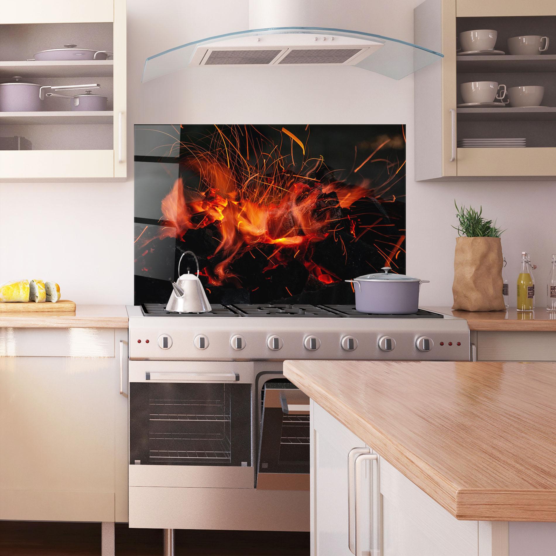 Küchenrückwand Glas Glow Fusion mockup 1