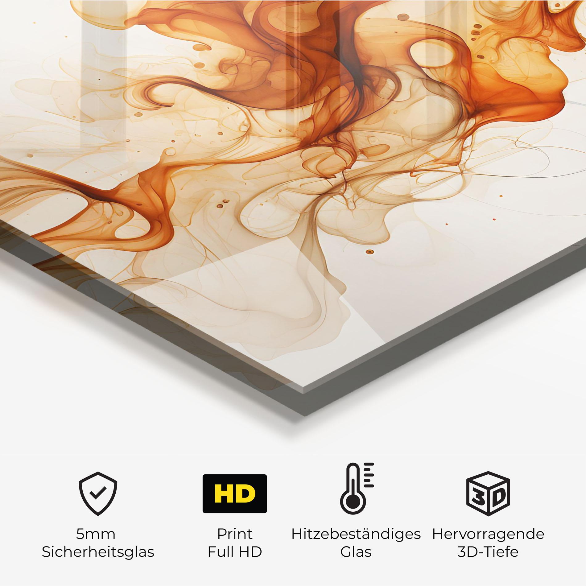 Küchenrückwand Glas Fire Aroma mockup 2