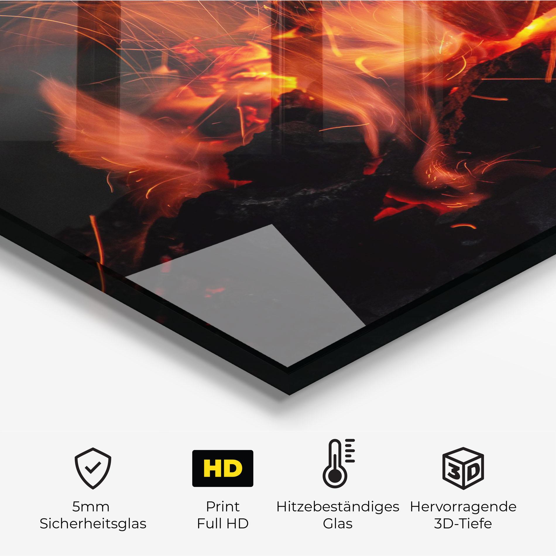 Küchenrückwand Glas Glow Fusion mockup 2