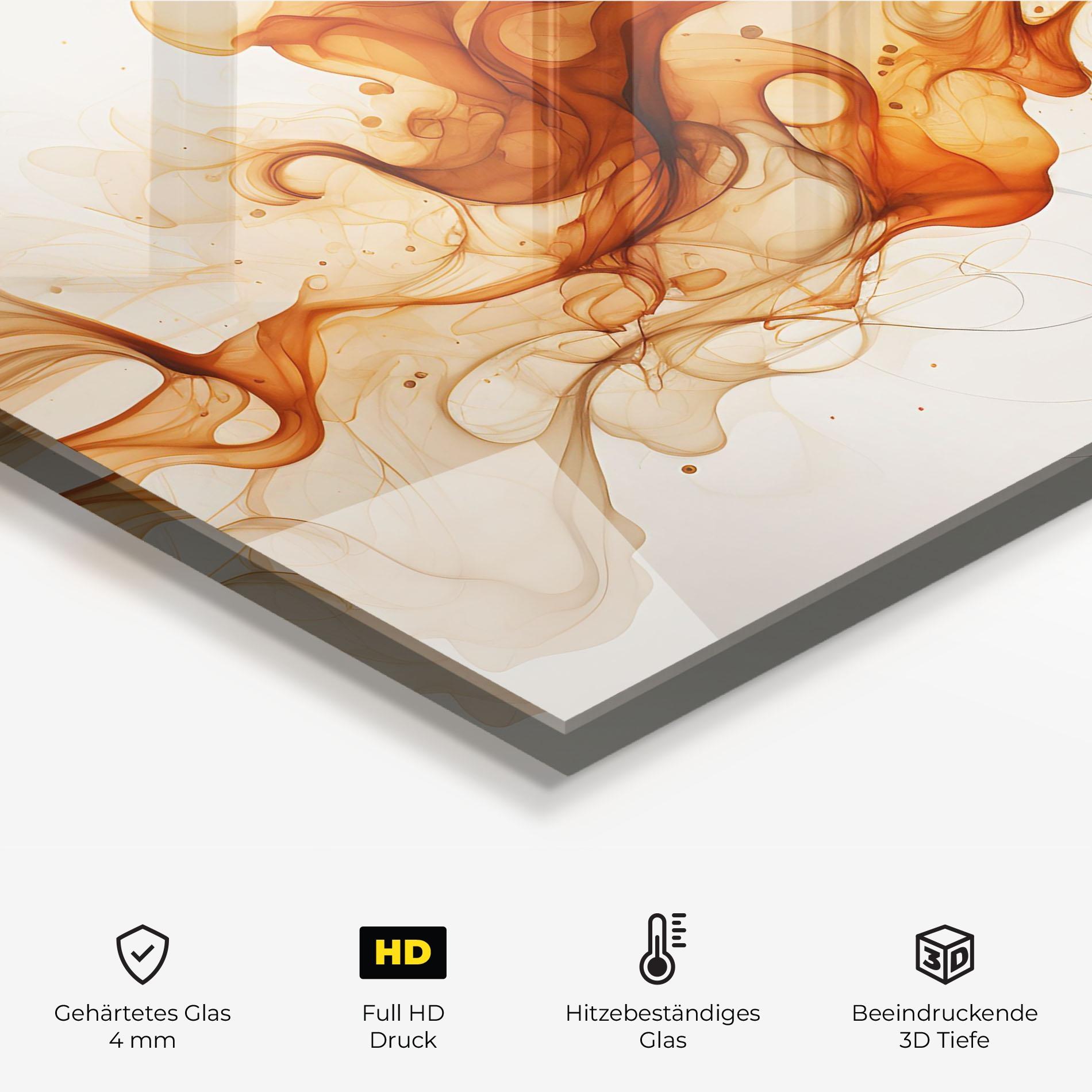 Küchenrückwand Glas Fire Aroma mockup 2