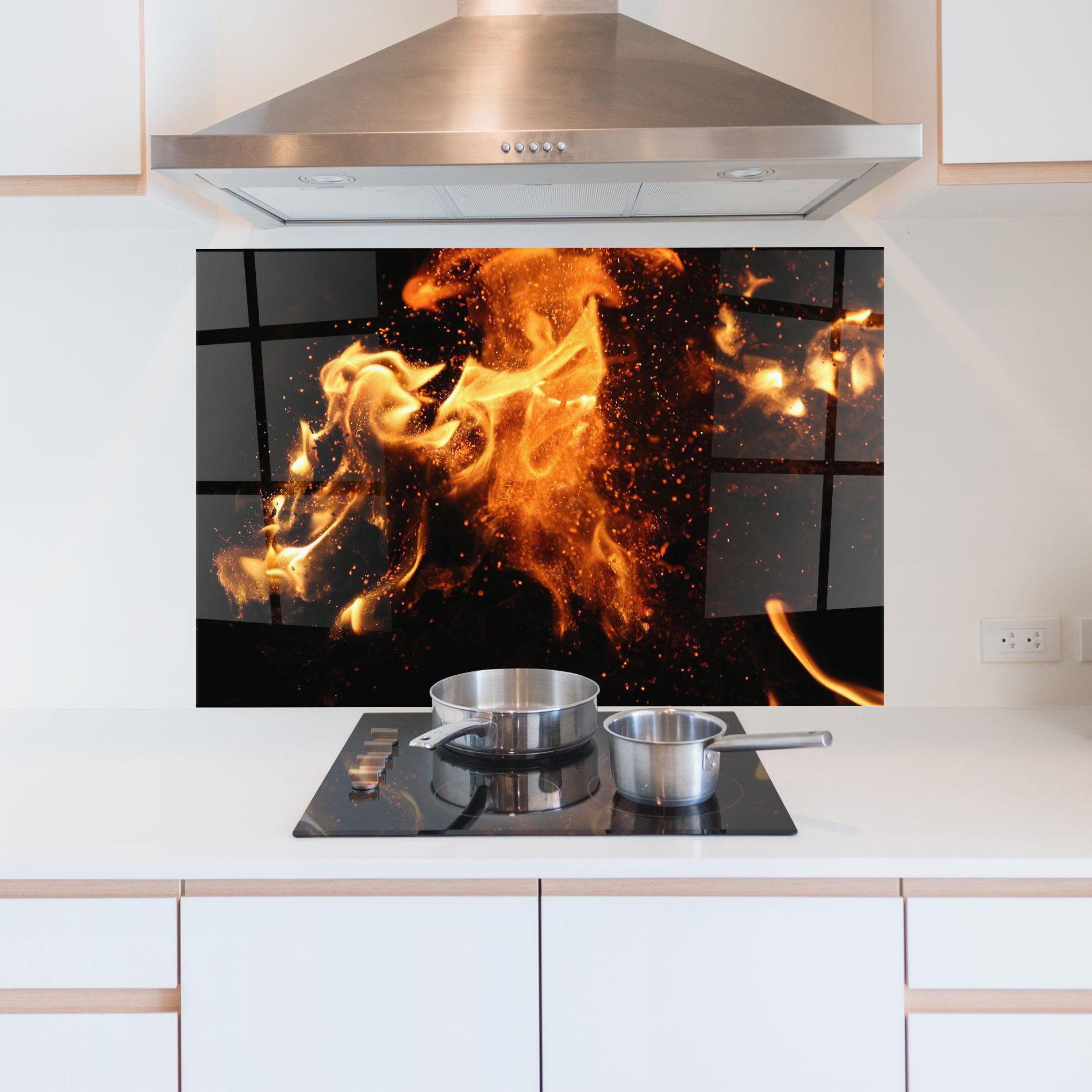 Küchenrückwand Glas Close Up mockup 5