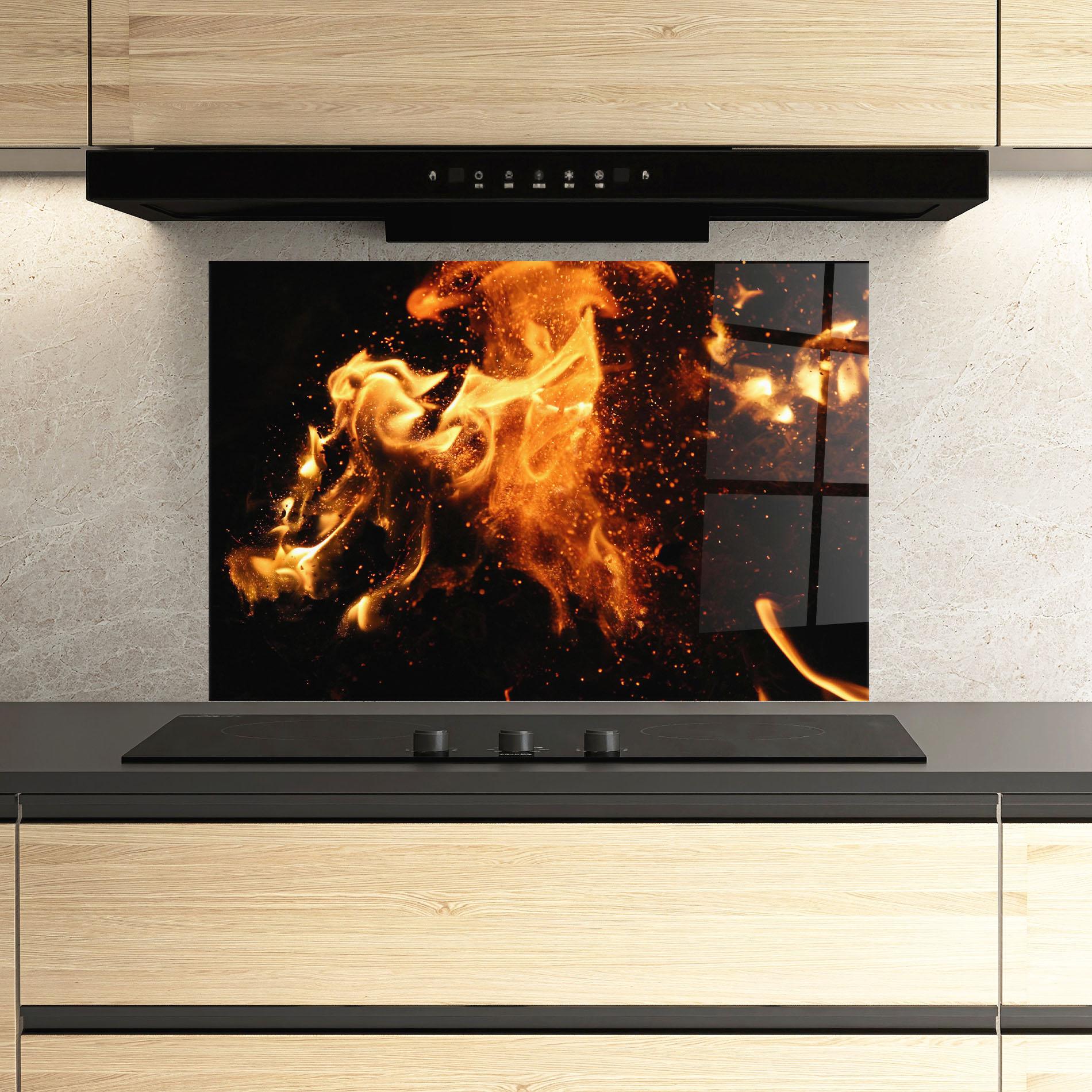 Küchenrückwand Glas Close Up mockup 3