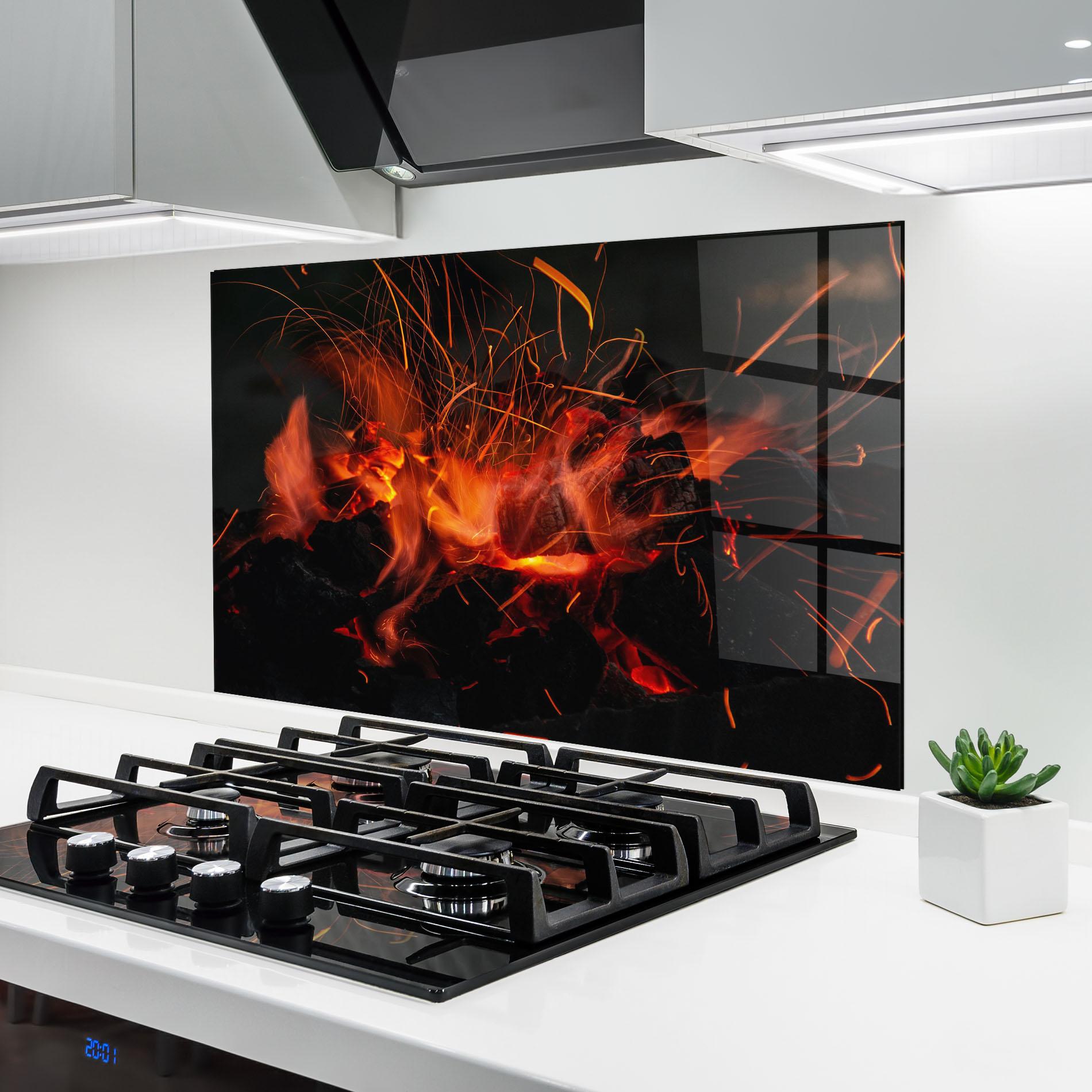 Küchenrückwand Glas Glow Fusion mockup 6