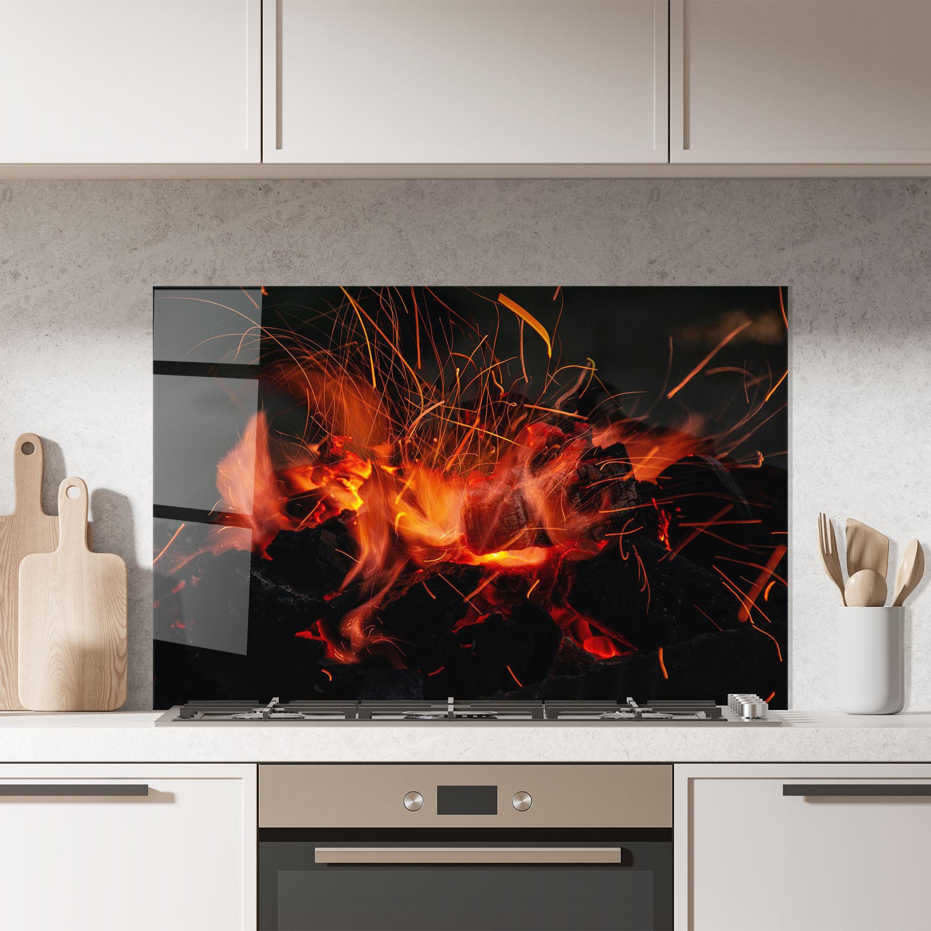 Küchenrückwand Glas Glow Fusion mockup 7