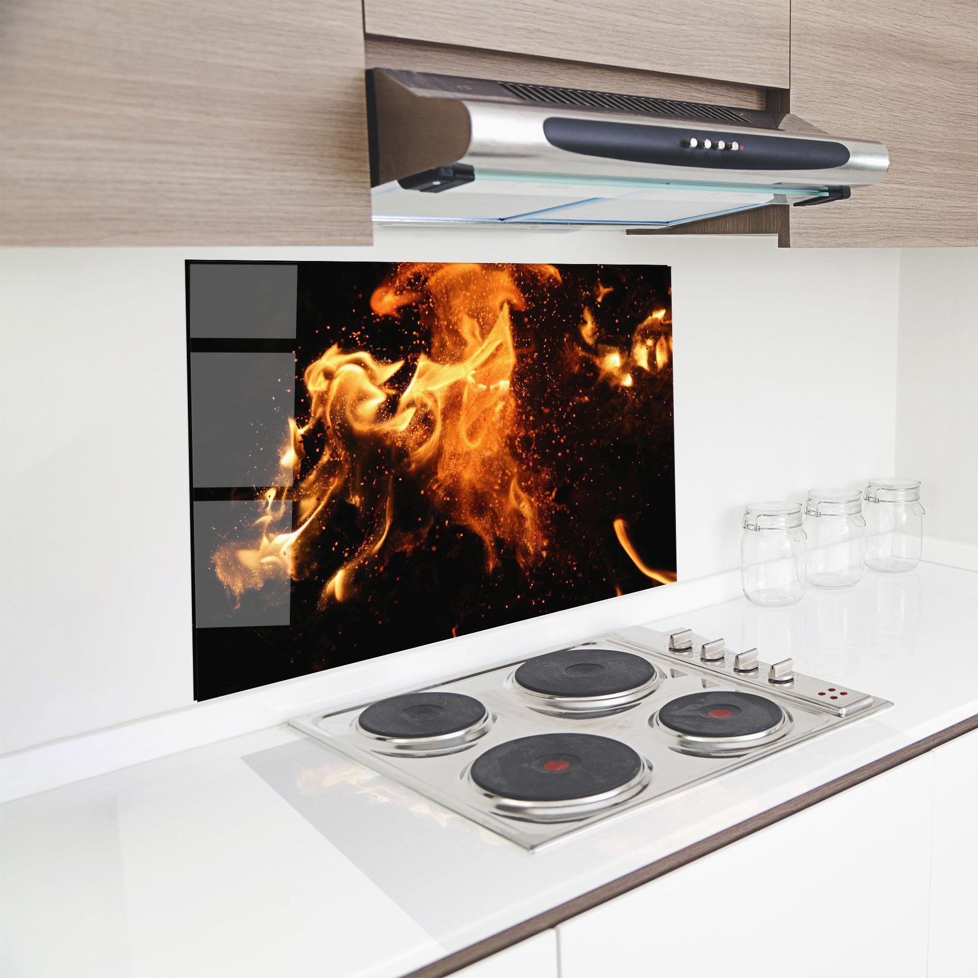 Küchenrückwand Glas Close Up mockup 8