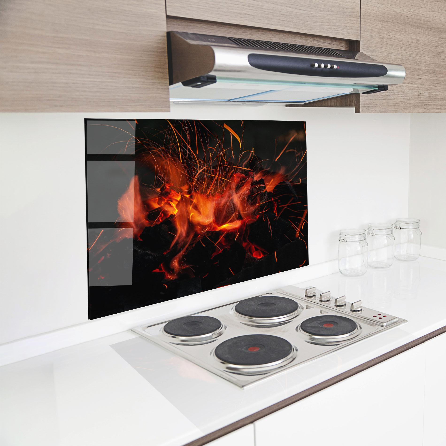 Küchenrückwand Glas Glow Fusion mockup 8