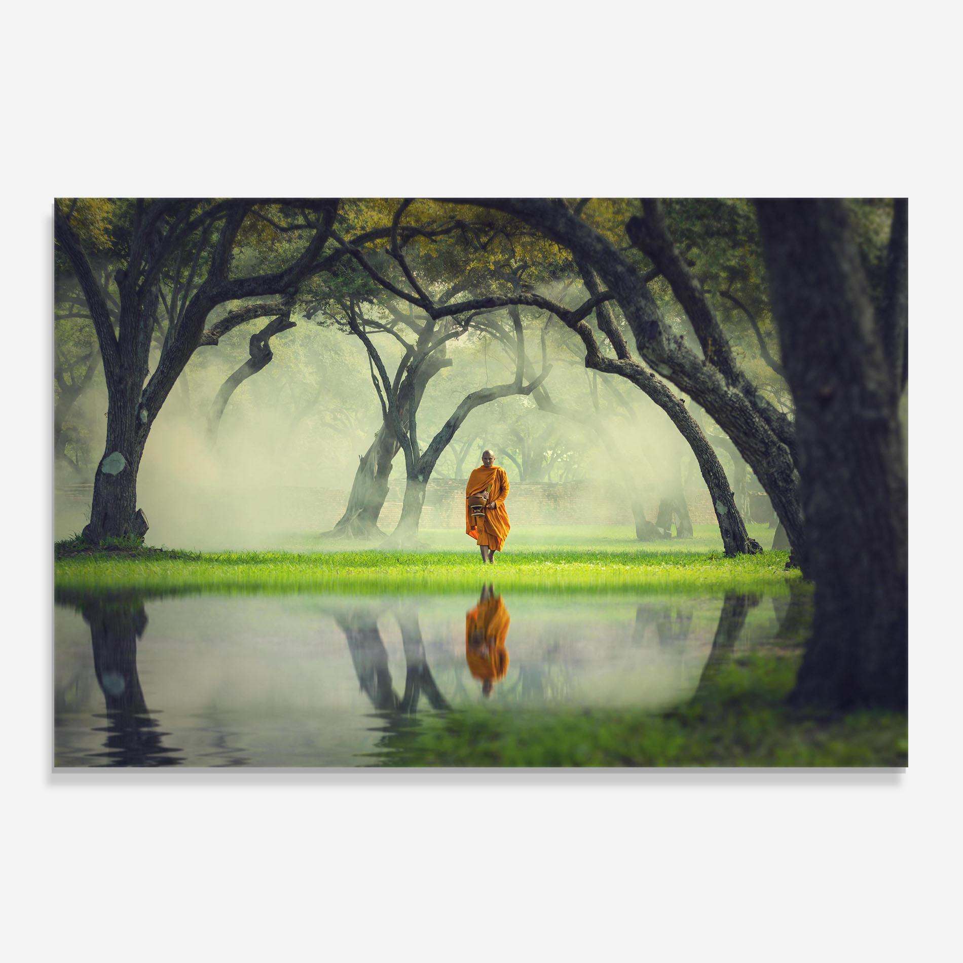 Küchenrückwand Glas Buddha Nature mockup 0
